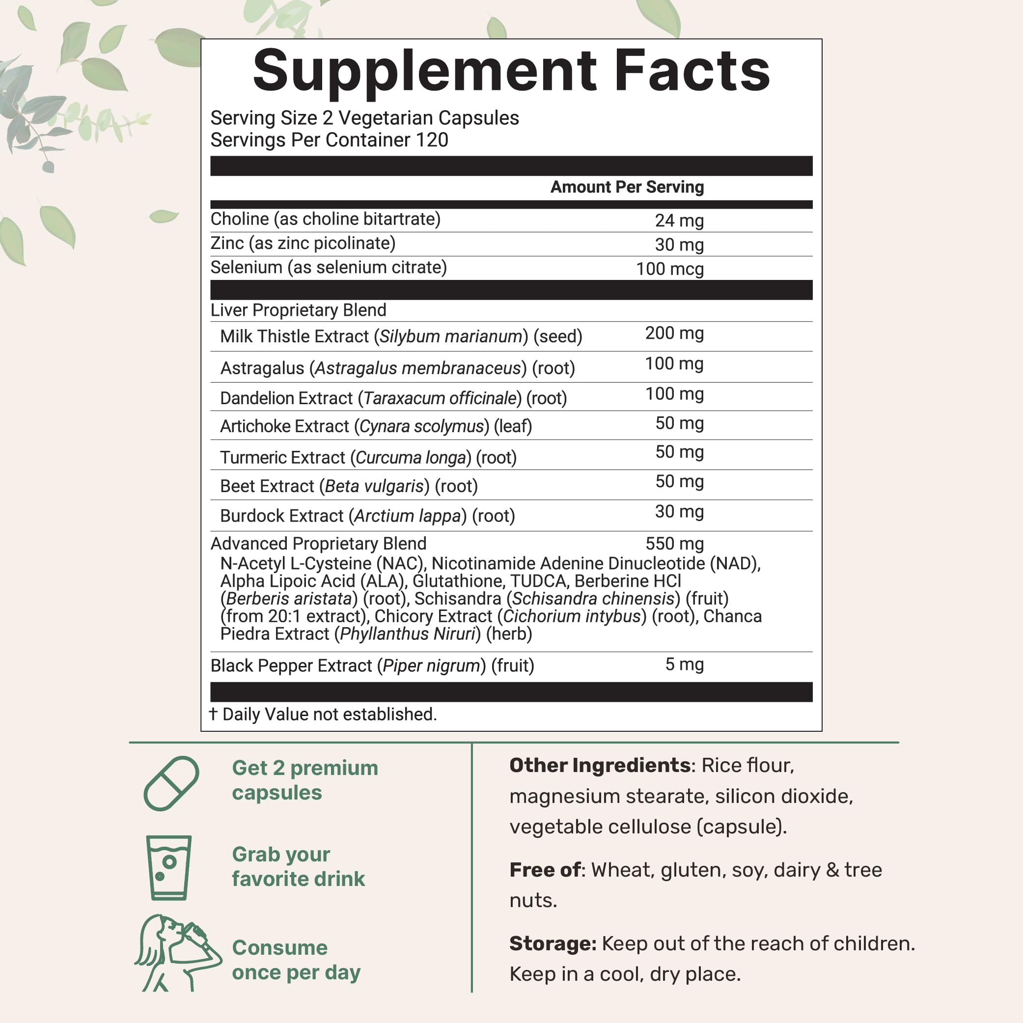 Liver Advanced, 240 Veggie Capsules | 20-in-1 Complex + Milk Thistle, Dandelion, NAD, NAC, ALA, TUDCA, Glutathione, Artichoke, Turmeric, & Astragalus | Non-GMO, Gluten Free