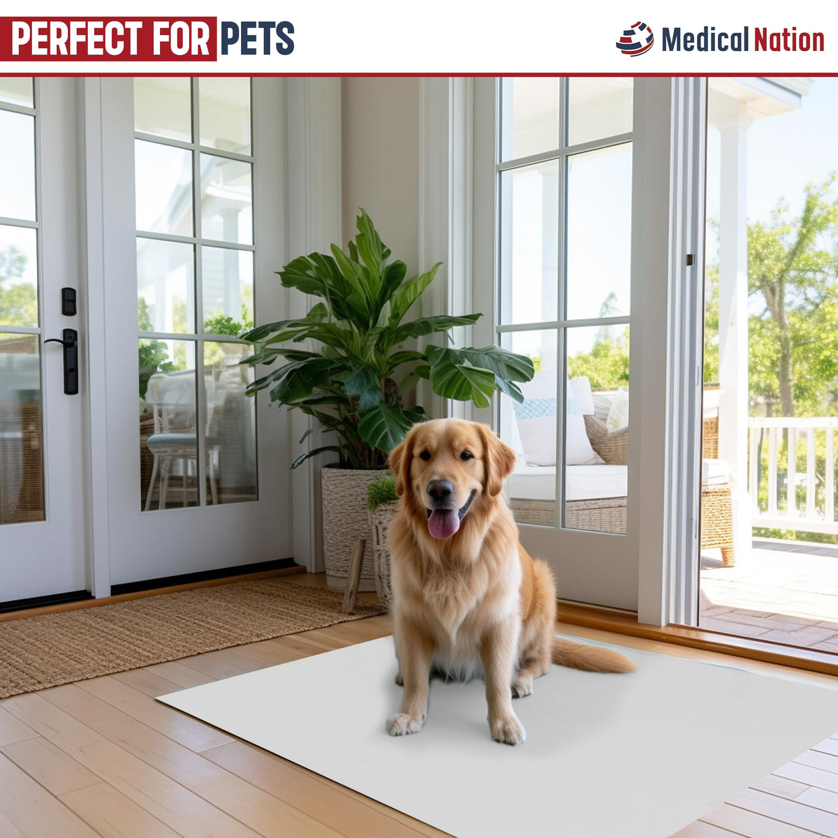 Medical Nation Sticky Mat - 18" x 36" - 120 White Sheets (Pack of 4 Mats - 30 Sheets per Mat) for Clean Rooms, Construction, Medical Facilities, Laboratories, Hospitals and Pets - Tacky Adhesive Mats