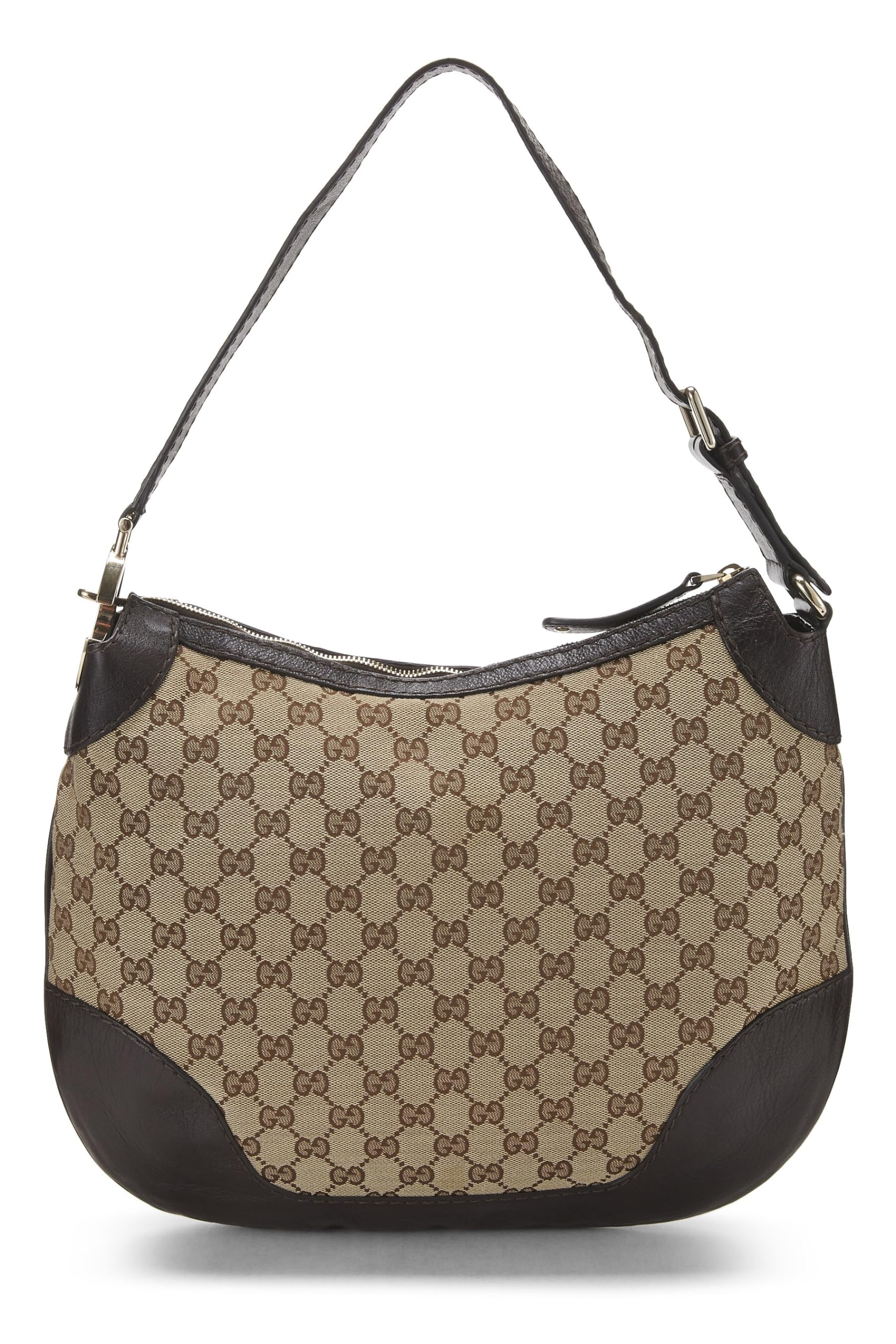 Gucci, Pre-Loved Original GG Canvas Charlotte Hobo, Brown