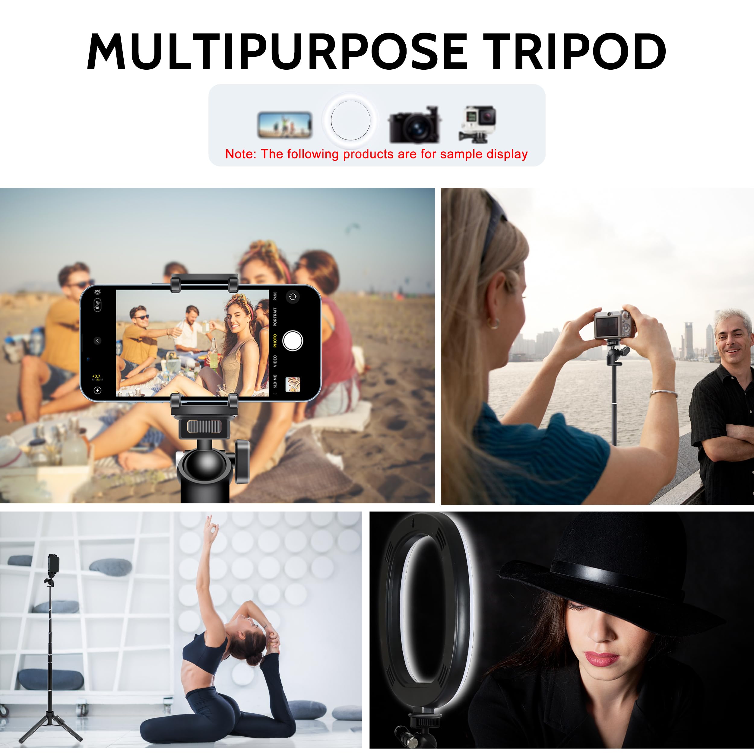 Selfie Stick, 50 inch Selfie Stick Tripod with Wireless Remote, Phone Tripod Stand Compatible with iPhone 14 13 12 11 pro Samsung Note 20 10 S20…