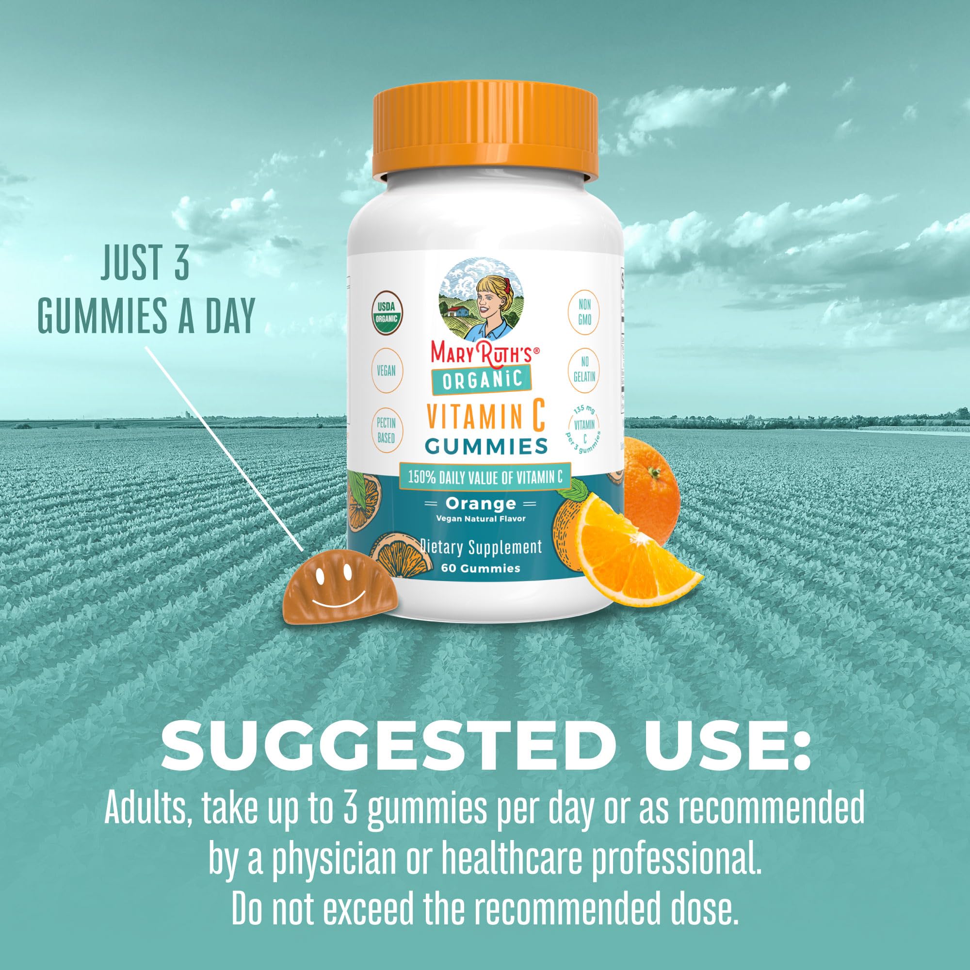 MaryRuth Organics Vitamin C Gummies, 60 CT