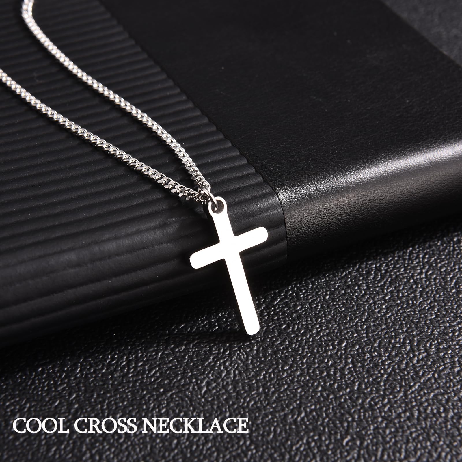 ACOGVN Cross Necklace for Boys, Easter First Cmmunion Baptism Confirmation Gifts for Teenage Boys -Birthday Graduation Back to School Christmas Valentines Day Gifts for Him Son Grandson Nephew