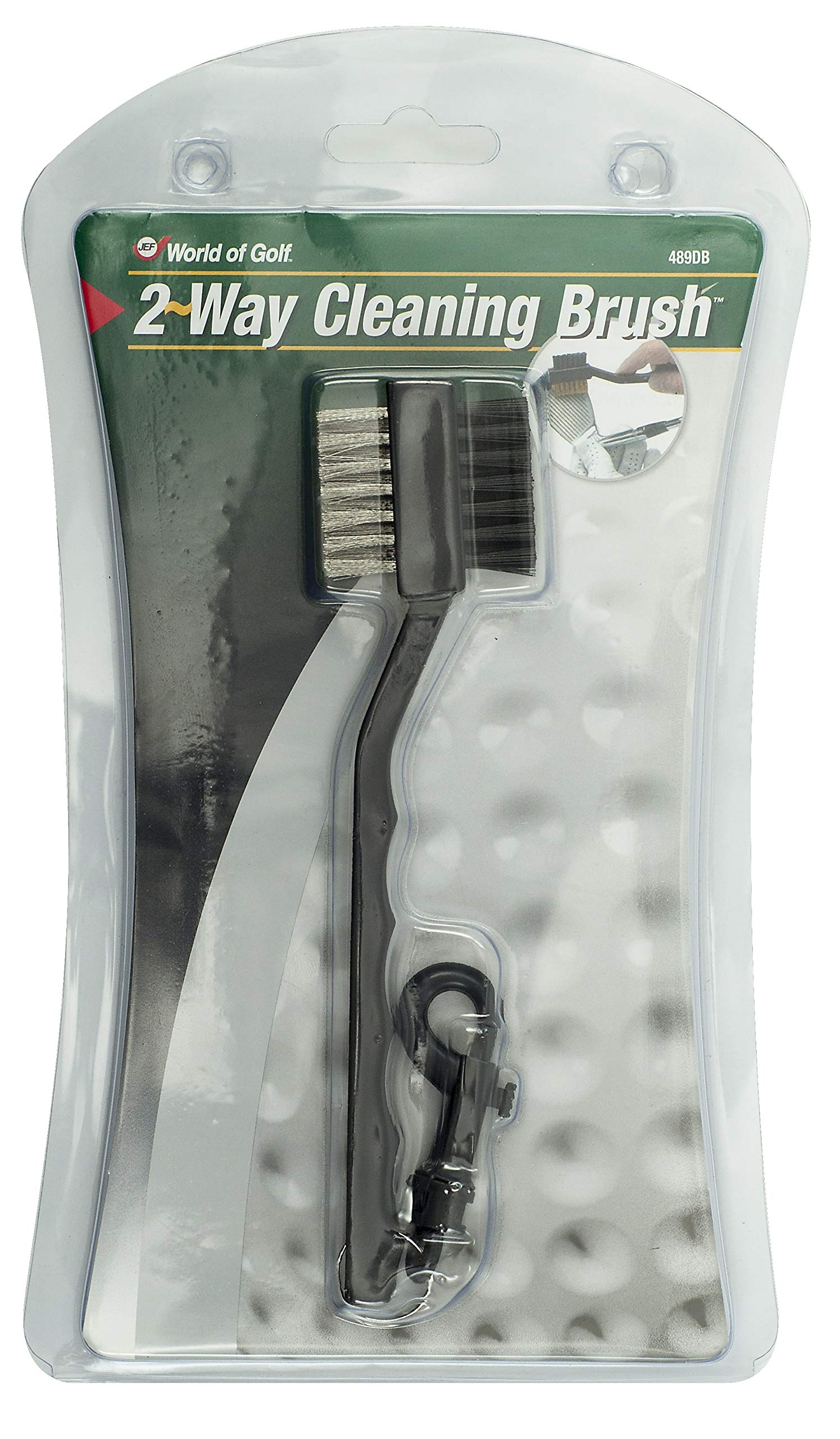 Jef World of Golf Gifts and Gallery, Inc. 2 Way Cleaning Brush (Black)