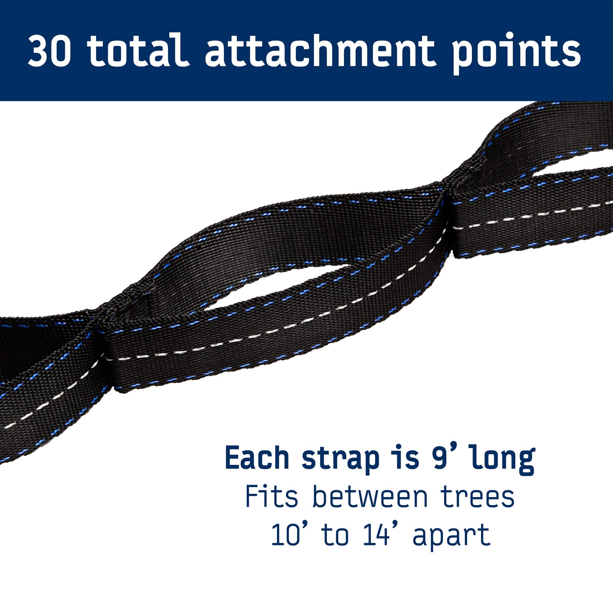 ENO Atlas Suspension System - Tree Strap for Hammock - Accessories for Camping, Hiking, and Backpacking - Black/Royal