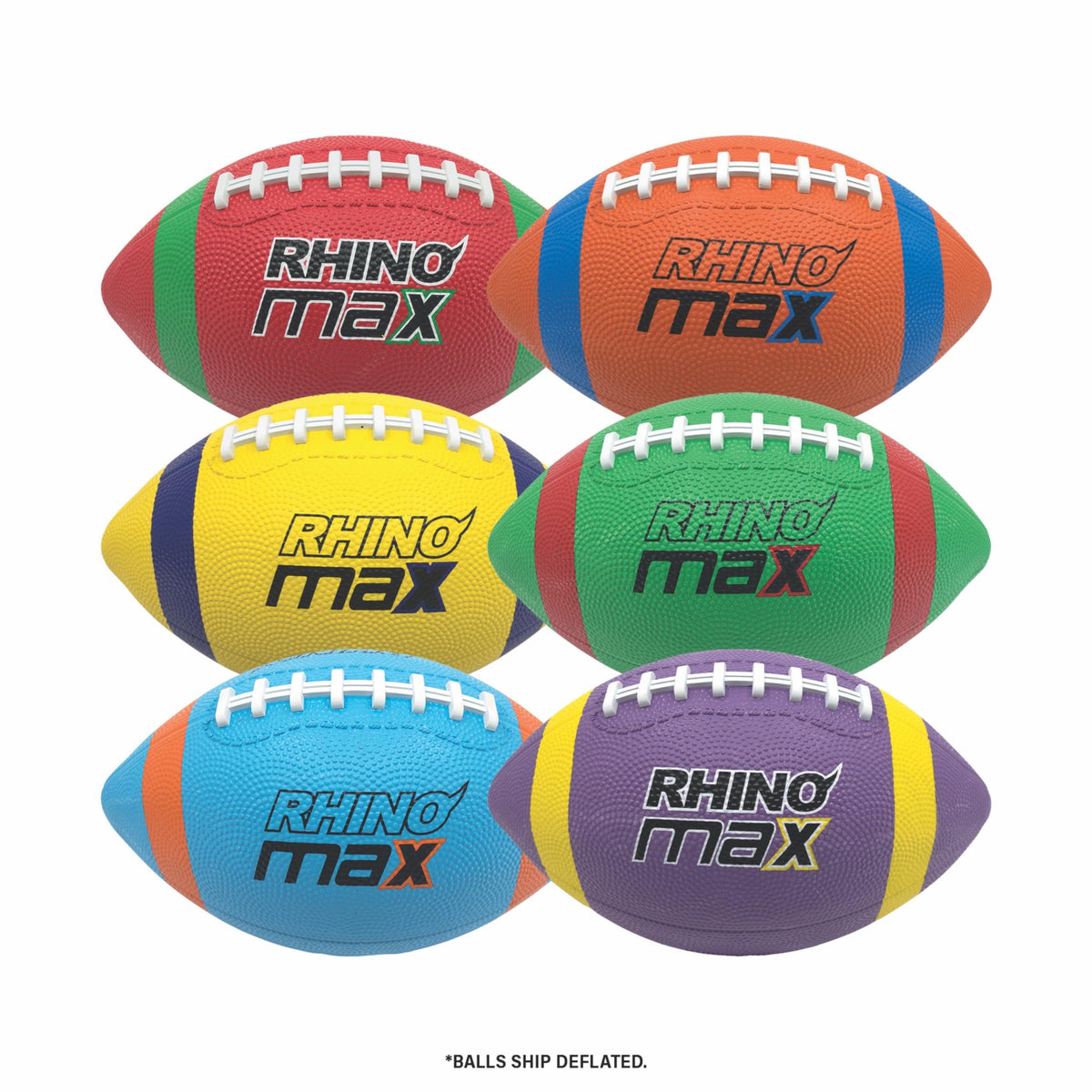Champion Sports Champion Playground Football Set, Multi-Color, 8.5 in Diameter, 6 Pieces