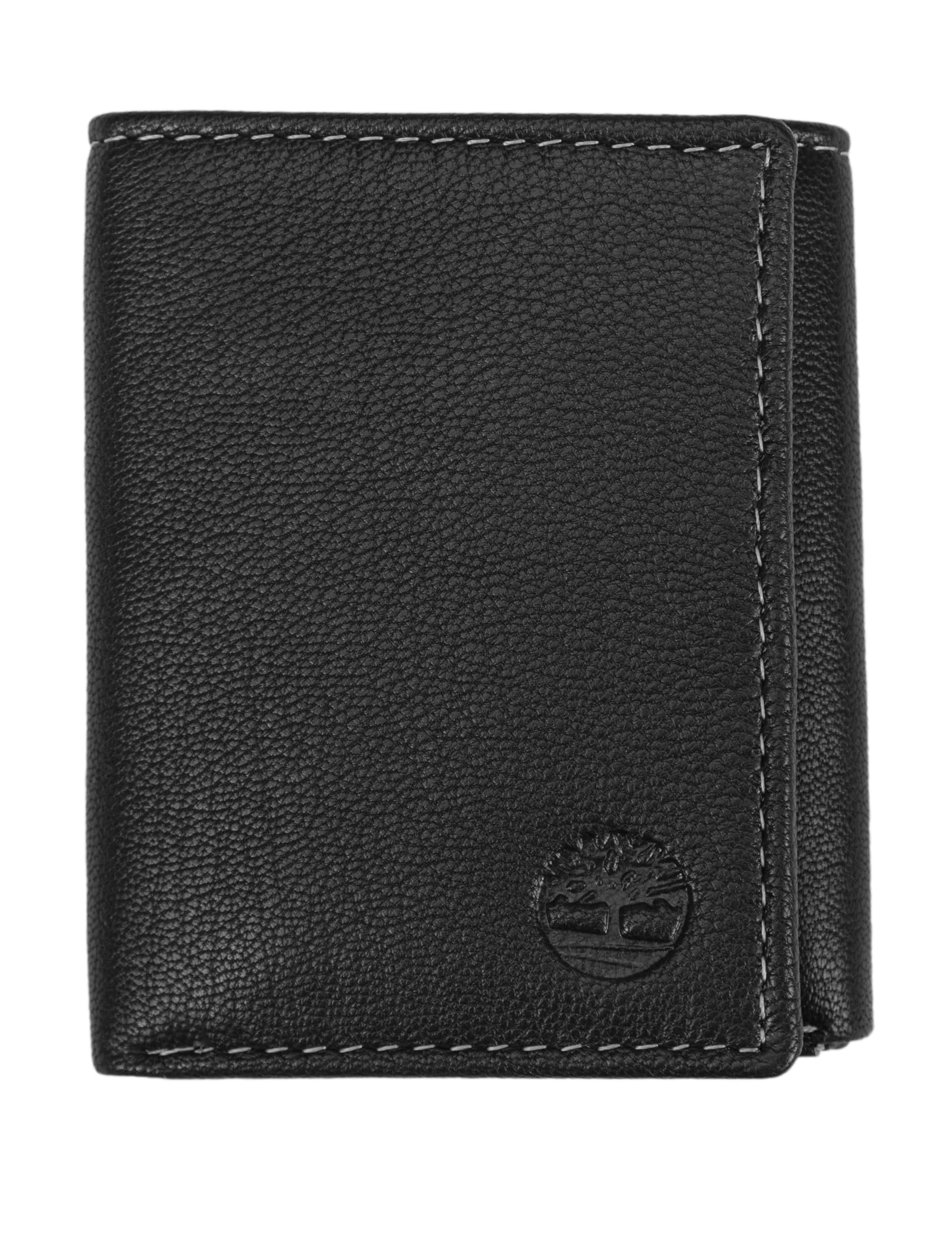 Timberland Men's Leather Trifold Wallet with Id Window, Black (Blix), One Size