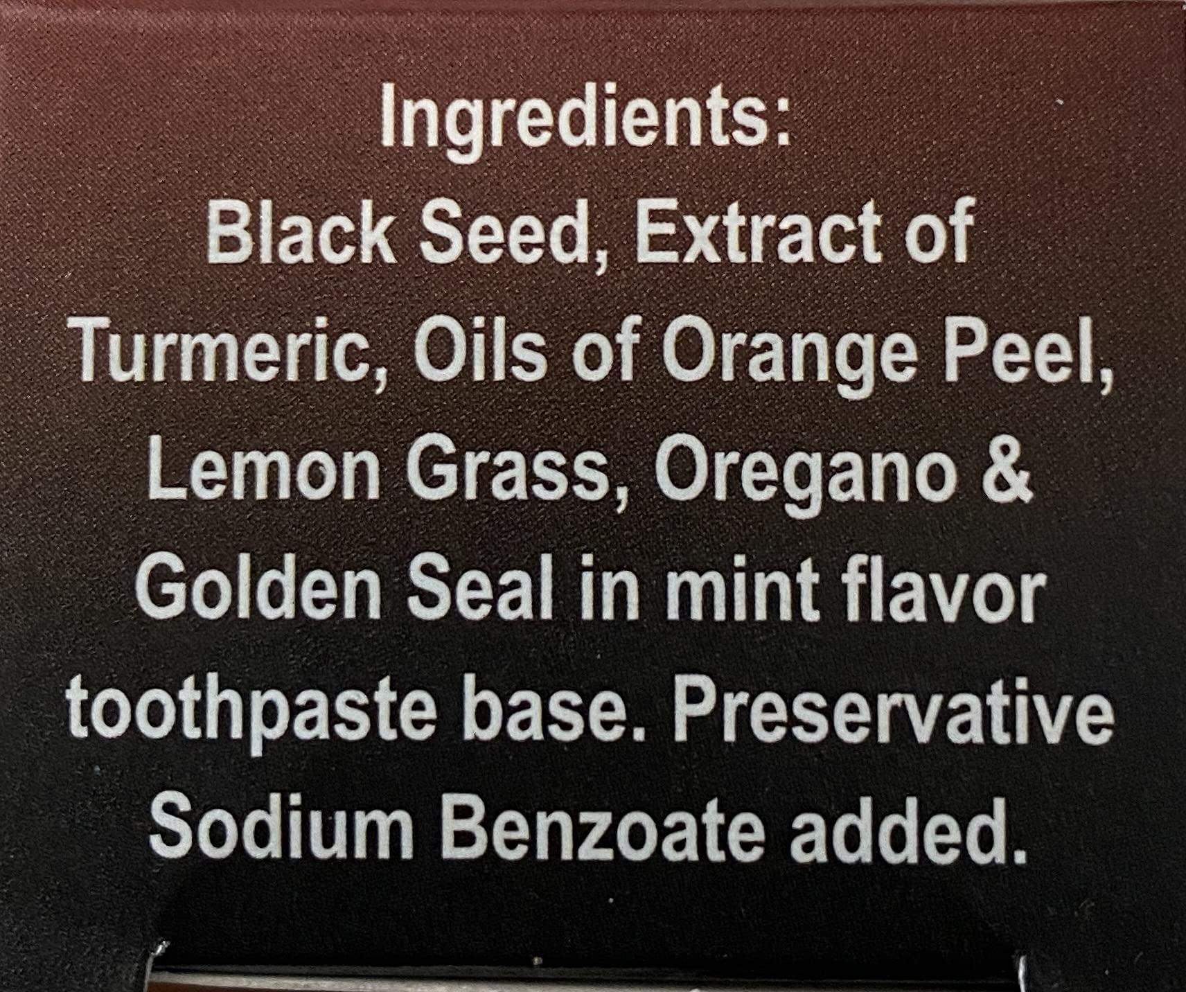 Organic Black Seed Essential Toothpaste 5 in 1 100% Fluoride Free & Vegetable Base for Seneitive Teeth.