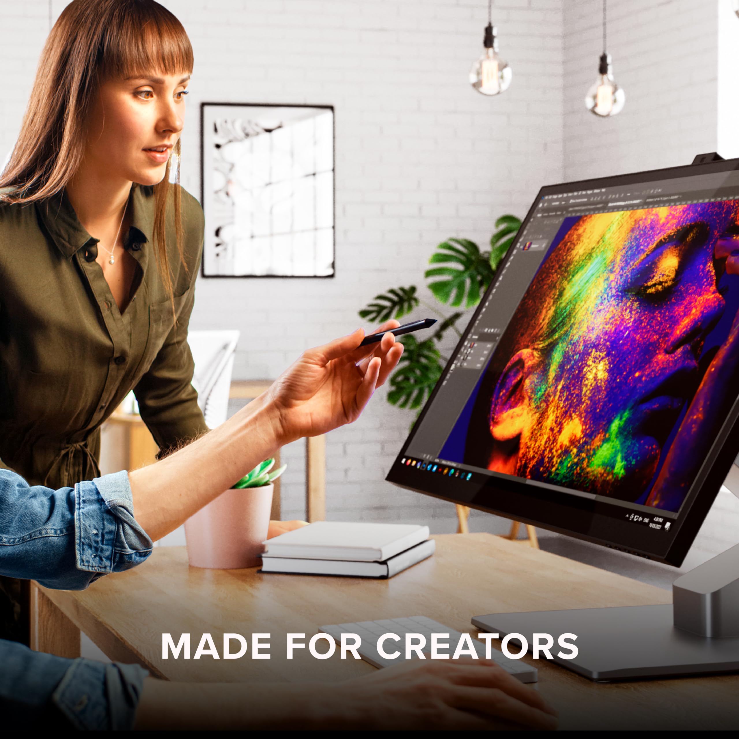 ALOGIC Clarity Pro Touch 27” 4K Touchscreen Monitor w/ 8MP Retractable 4K Webcam, 100% sRGB, 97% DCI-P3, 99% Adobe RGB, 65W PD,8-in-1 Hub, HDR 400, Adjustable Stand, IPS Panel, Thin Bezel