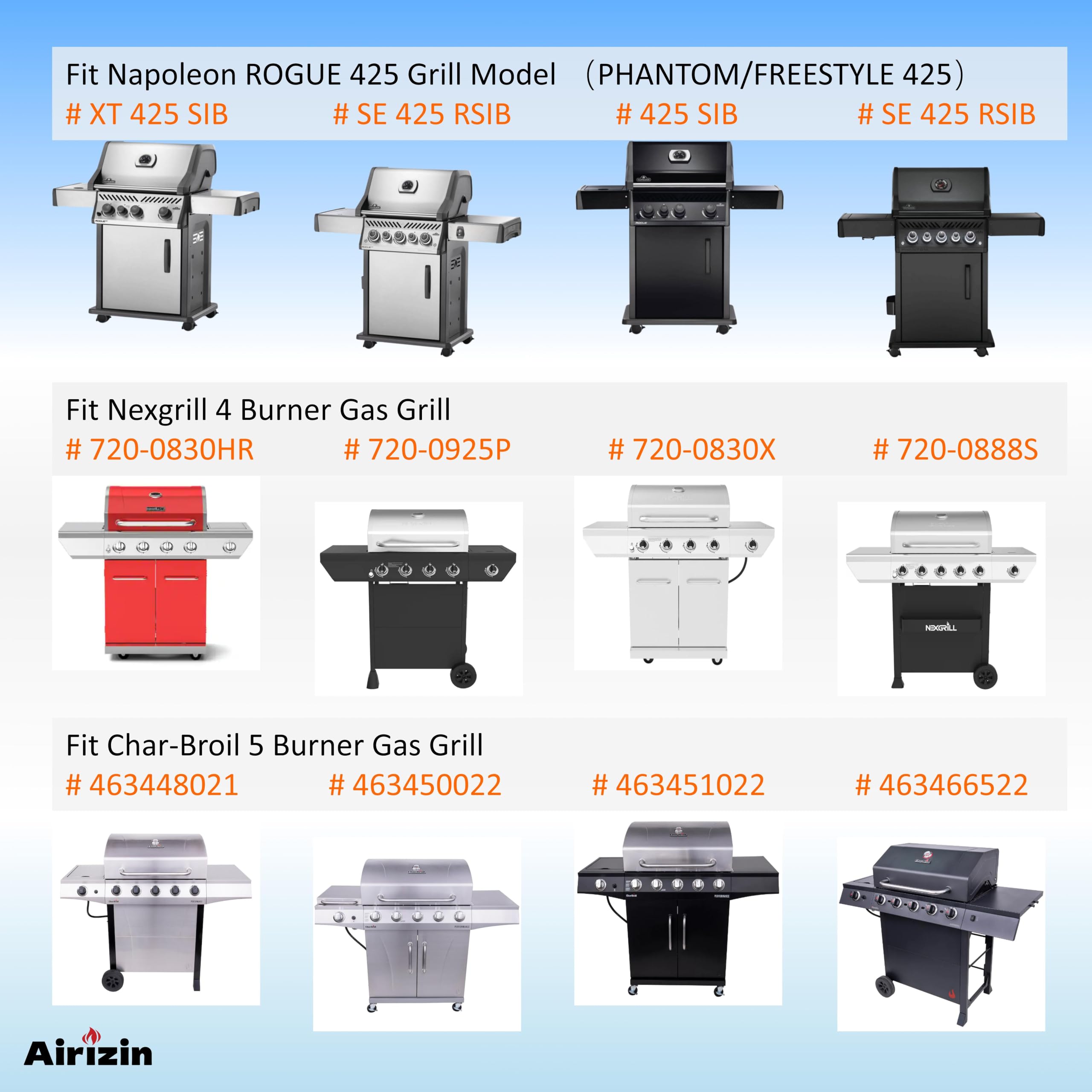 Premium Gas Grill Cover Replacement for Napoleon Rogue 425 Series Grill,Also for Char-Broil Performance Series 5 Burner Gas Grill/Weber Spirit and Spirit II 3 Burner Gas Grills Cover