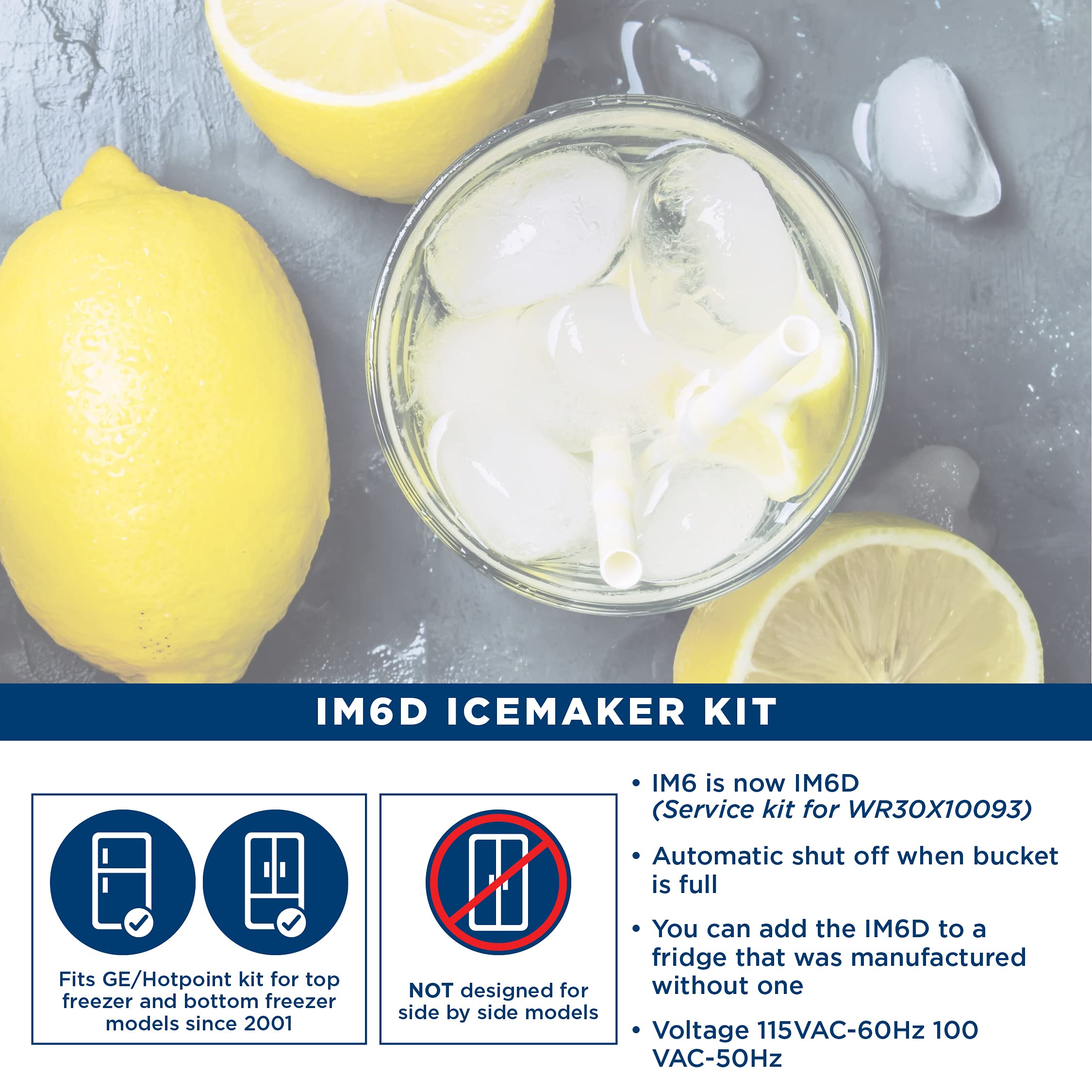 General Electric Refrigerator IM6D Icemaker Kit, White