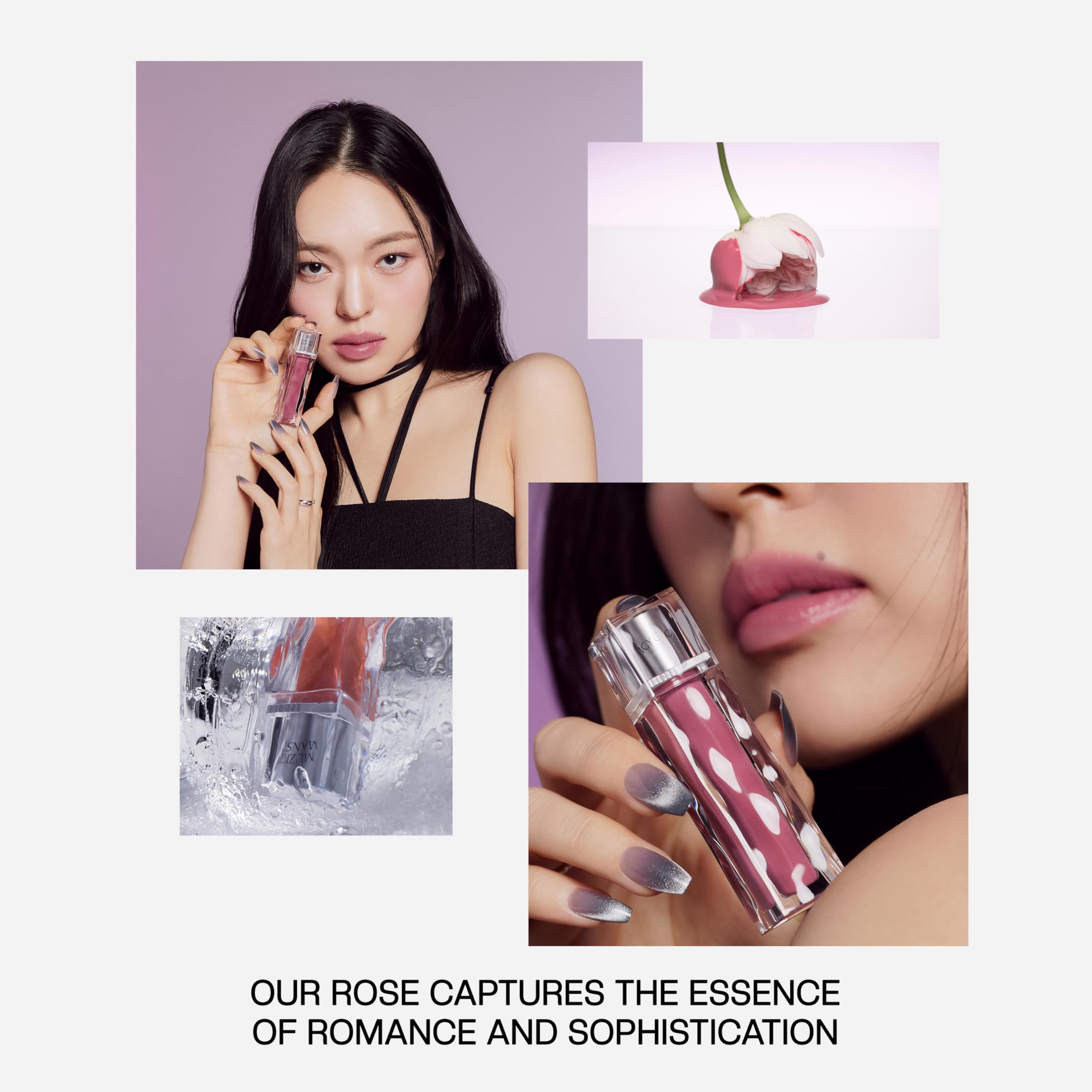 MUZIGAE MANSION Icy Glow Lip Tint – (Vegan Collagen), Long Lasting, (No-Stain), Hydrating Gloss, Matte Finish, (K-Beauty) Makeup, Red & Tinted Shades (01 PETAL)