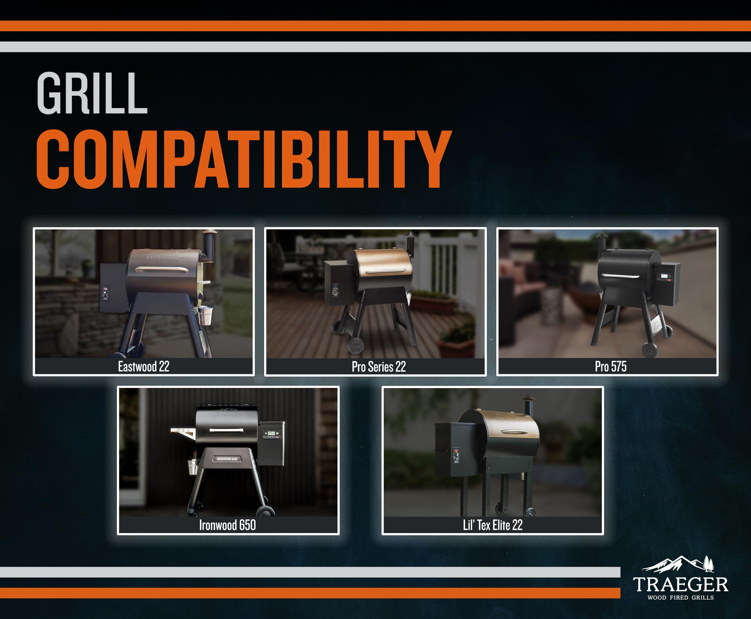 Traeger Grills BAC362 Folding Front Shelf – Steel Grill Accessory for Pro 22, Pro 575, and Ironwood 650, Ideal for Food Prep and Storage