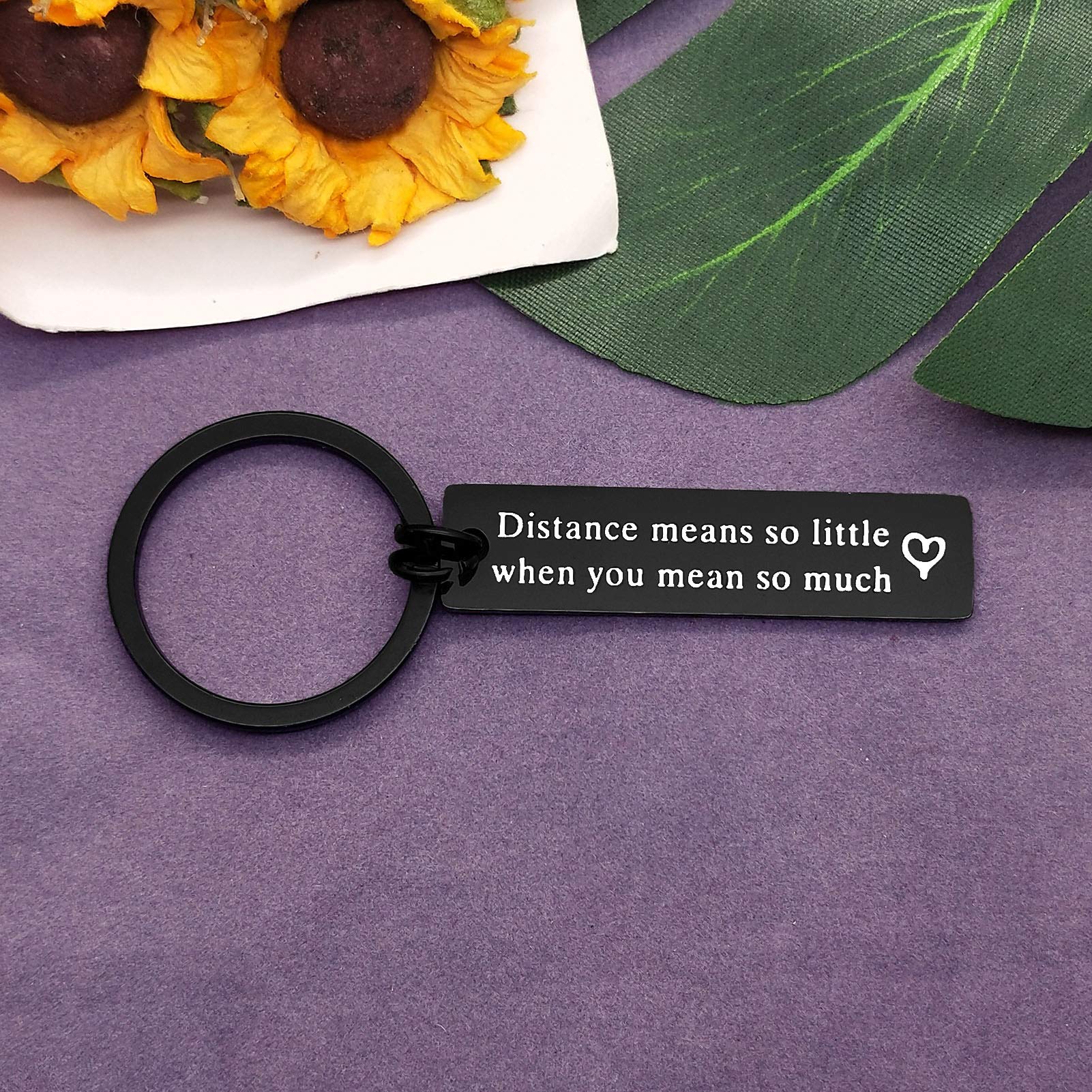 Couple Keychain for Boyfriend Girlfriend Long Distance Relationship Gift Keyring Going Away Gift for Husband Wife Couples Jewelry Brithday Valentines Gift Anniversary Keychain Gift ,His and Hers Gift