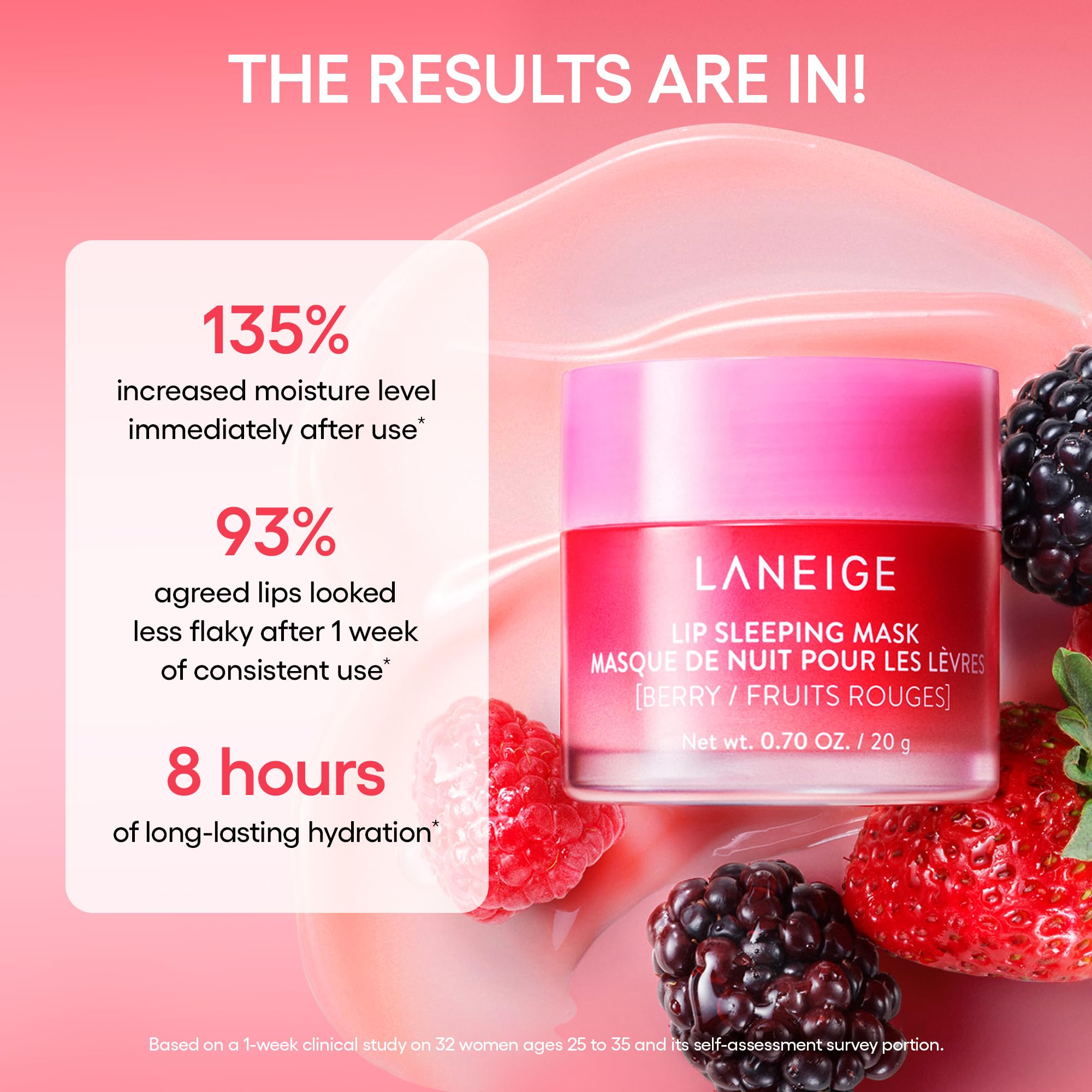 LANEIGE Dreamy Lip Kit: Lip Sleeping Mask Berry, Sweet Candy, Mango, and Peach Iced Tea, Nourish, Hydrate, Vitamin C, Shea Butter, Coconut Oil