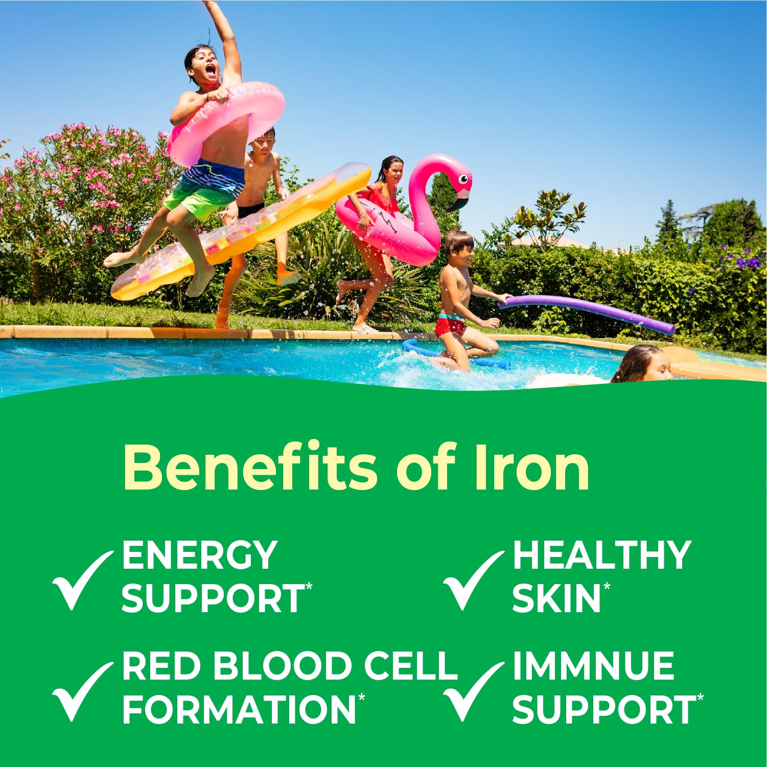 VitaWorks Kids Iron 10mg with Vitamin C 50mg Chewable Tablets - Tasty Natural Flavored - Vegan, Vegetarian, GMO-Free, Nut Free - Dietary Iron Supplement - Blood Formation for Children - 120 Chewables