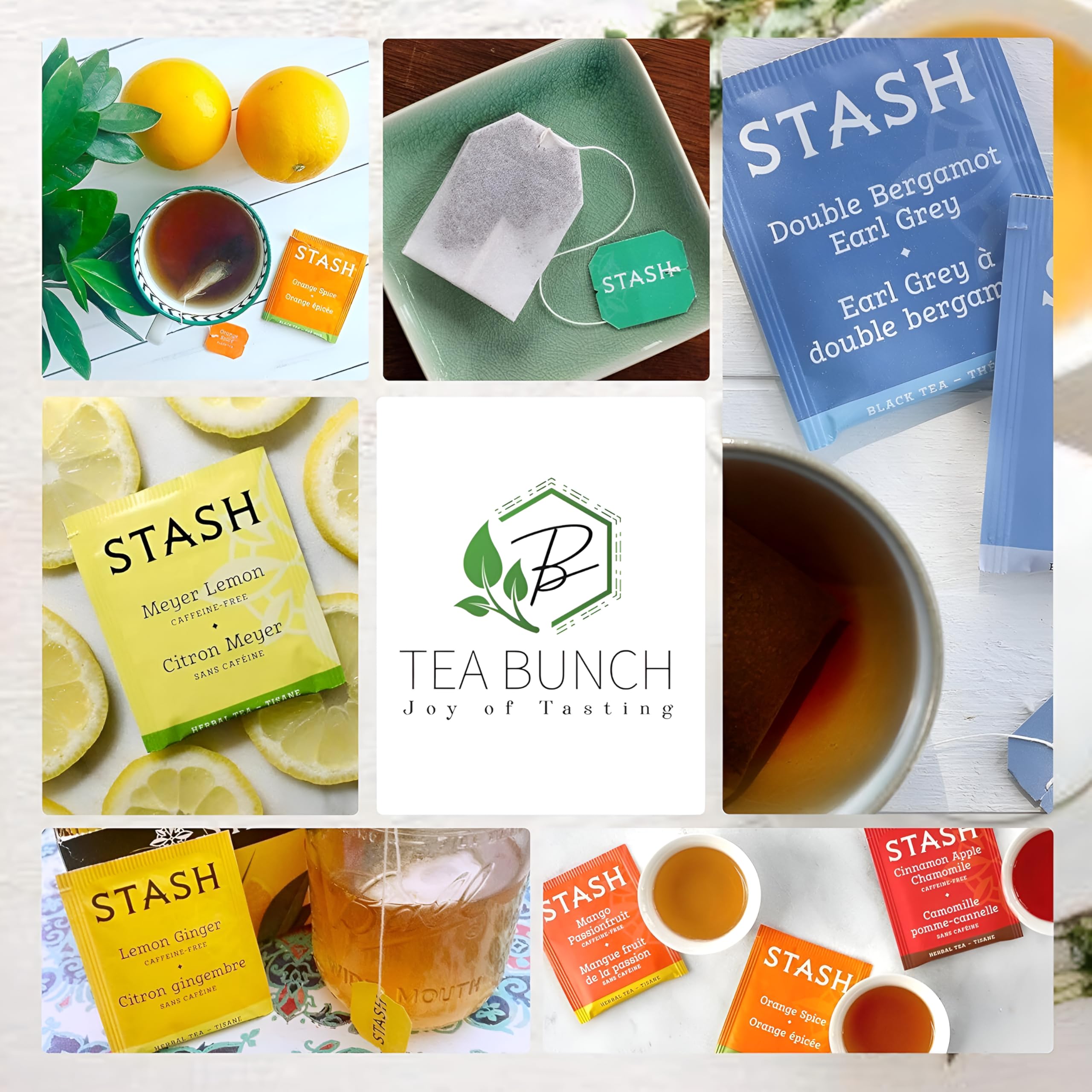 70Pcs Stash Tea Variety Pack, 25x2 Assorted Tea Flavors with 20 Honey Sticks, Tea Sampler with Herbal, Green, Black, and Chai Tea Bags