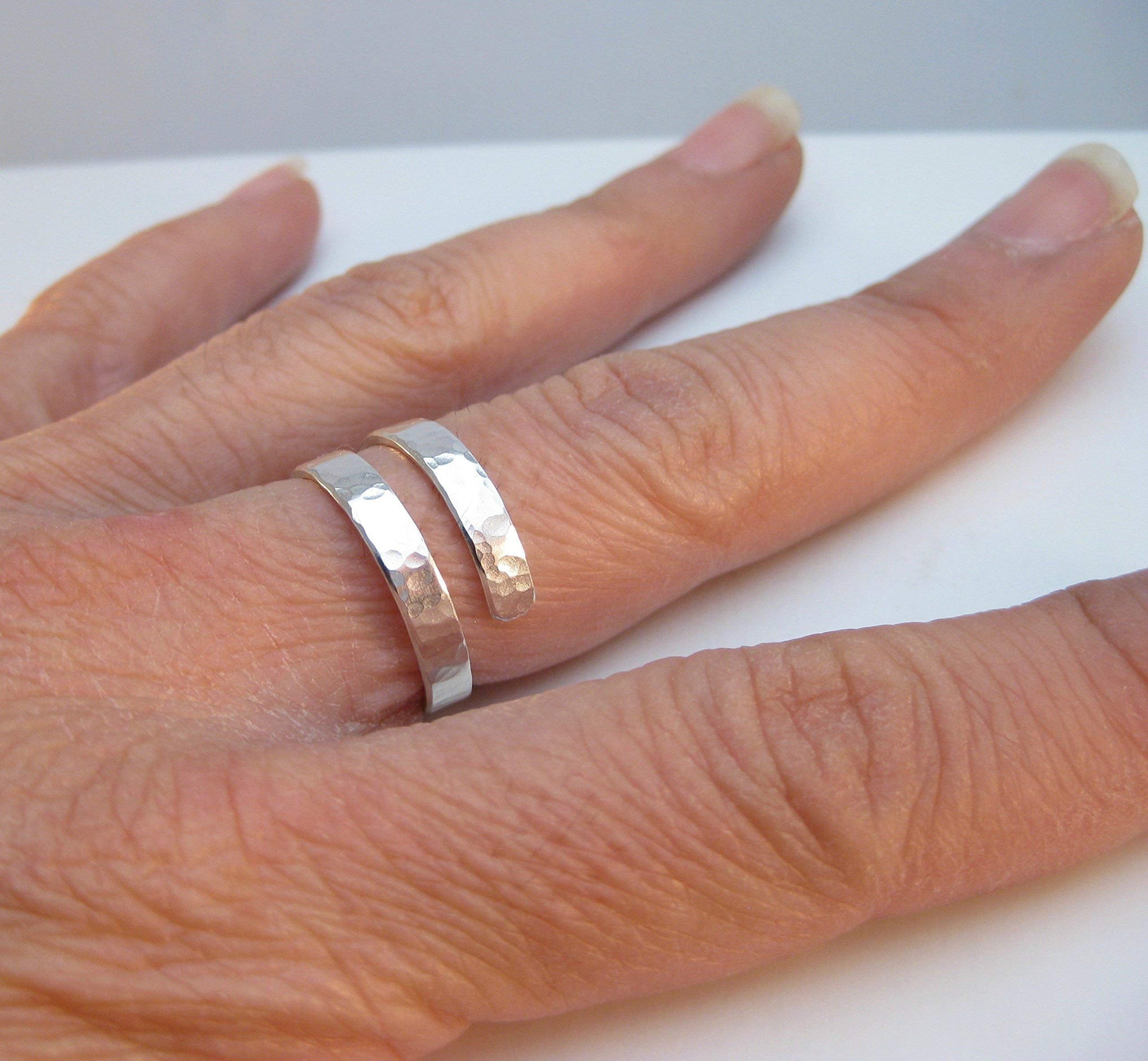 Hammered Sterling Silver Adjustable Ring