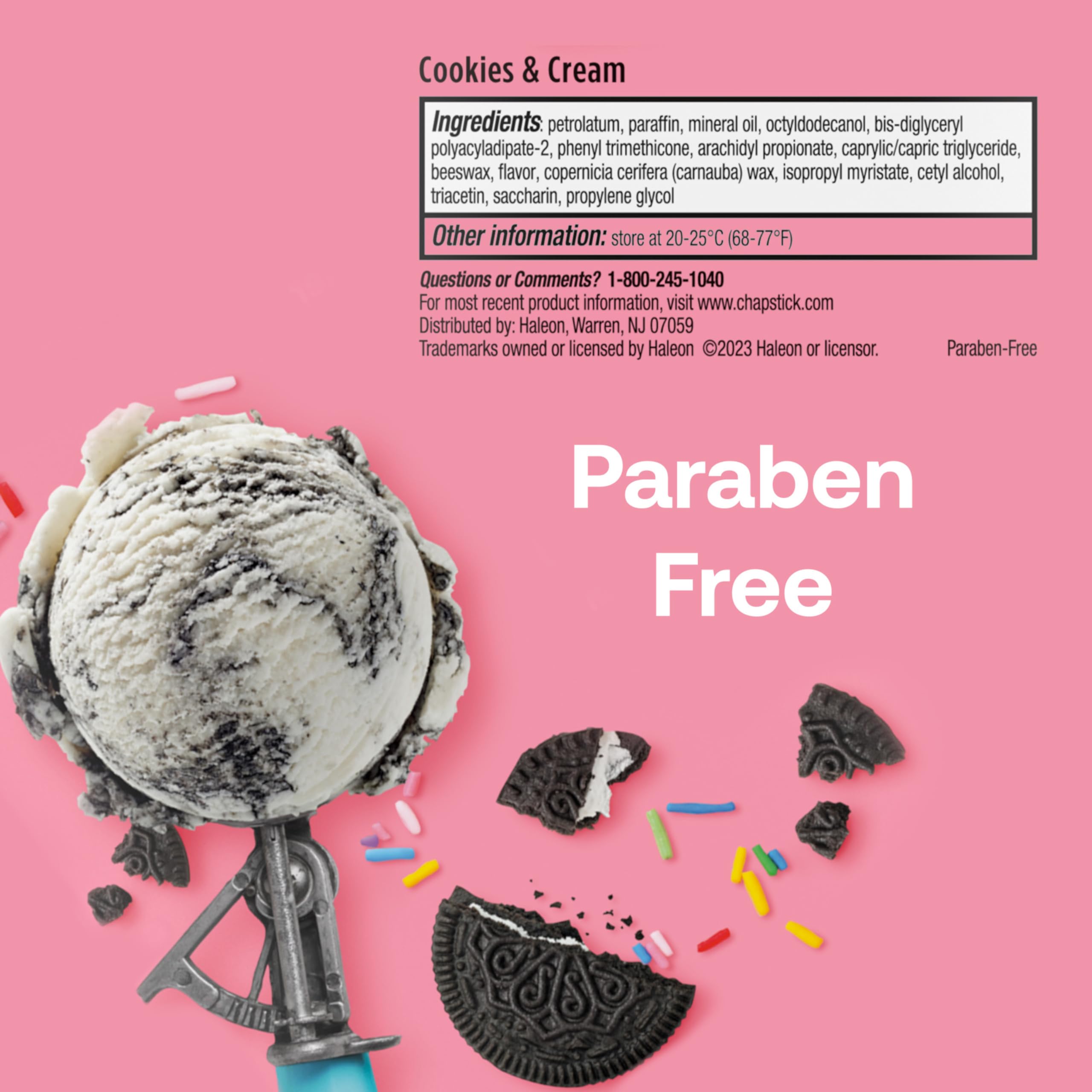 ChapStick Icecream Social Cookies & Cream Party Pack 12CT .15OZ