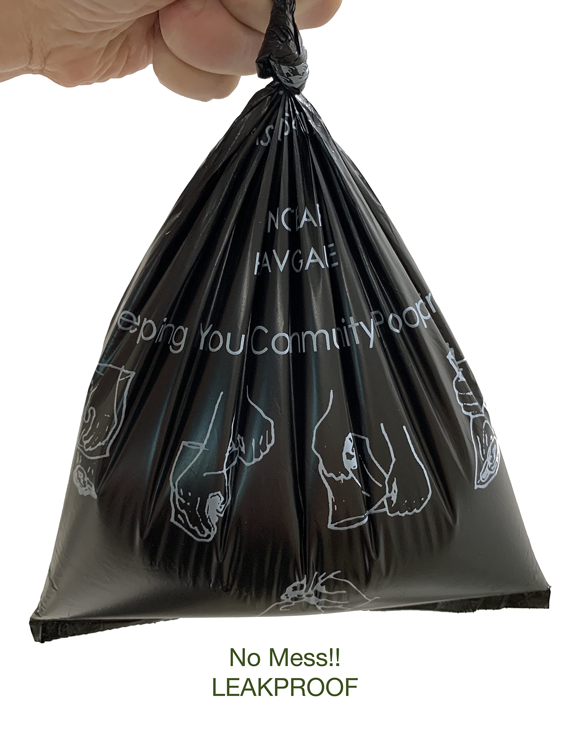 HOUNDSCOOP Case of 2000 Pet Waste Bags on Roll (10 Rolls of 200 bags per roll) Dog Waste Station Bags for HOA, Residential, commercial roll bag for Poop Station Dispensers