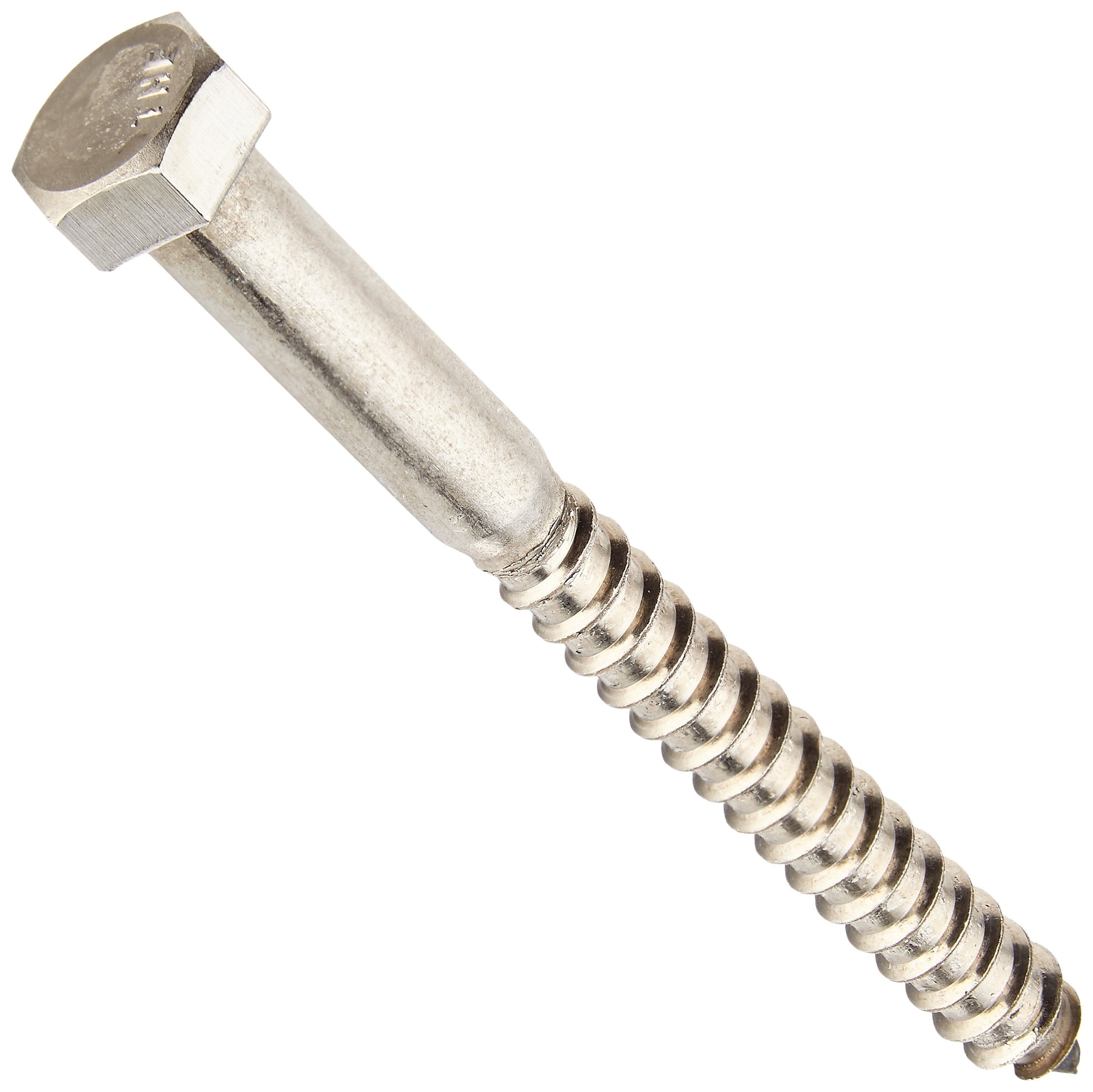 Hillman 832074 3/8 x 4-Inch Stainless Steel Hex Lag Screws, 25-Pack