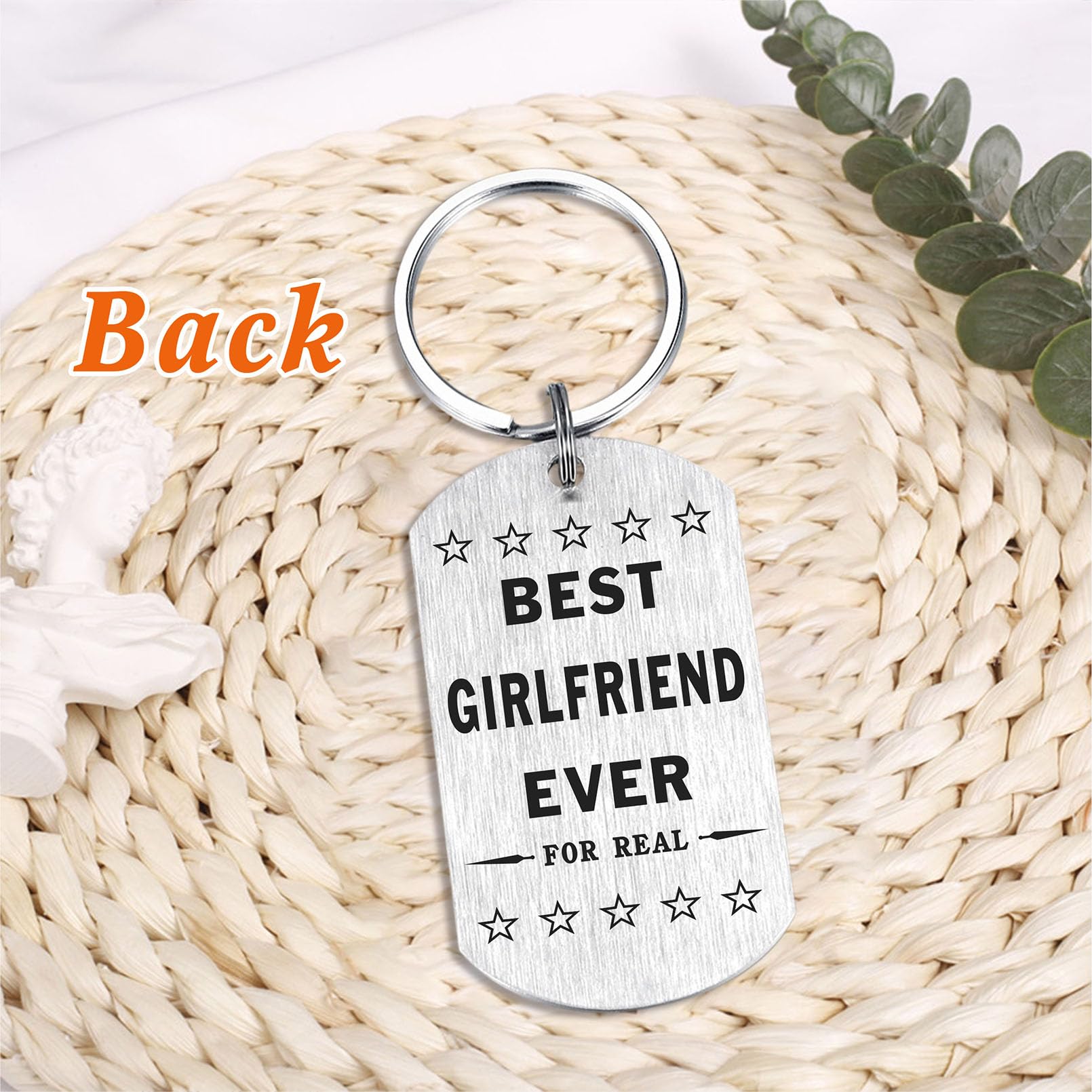 SOUSYOKYO Best Girlfriend Ever Keychain, Meaningful Grilfriend Anniversary Birthday Gifts, Love Girlfriend Mothers Day Present from Boyfriend