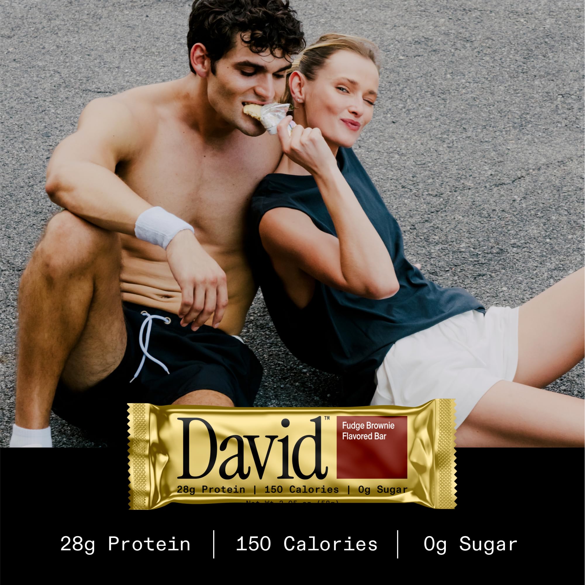 David, Protein Bar, Sample Pack, Variety Pack, Pack of 4 Protein Bars | 28g of Protein | 150 Calories | 0g of Sugar - High Protein, Low Carb, Gluten Free Protein Bar