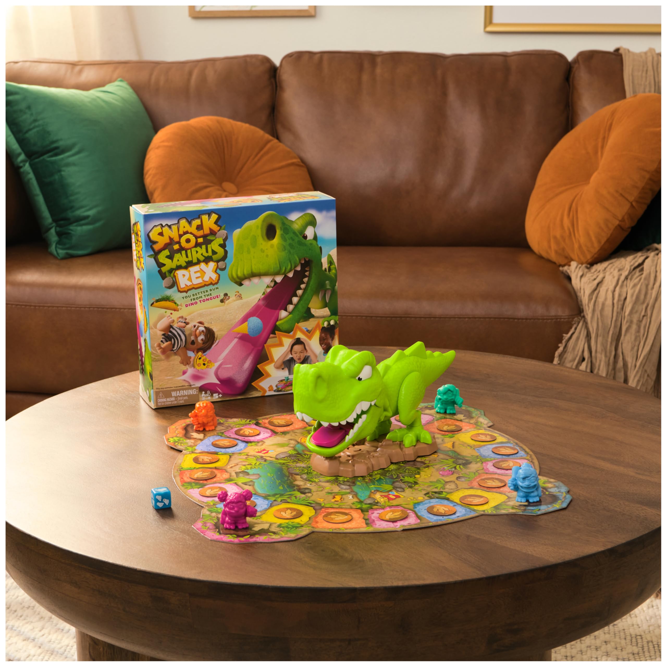 Spin Master Games, Snack-O-Saurus Rex Board Game, Kids Game, Funny Family Game, Fun Games, Family Game Night, Christmas Gifts for Kids, for Ages 5+