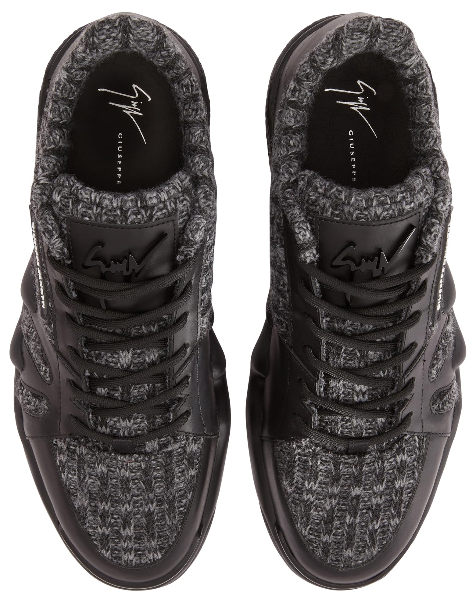 Giuseppe Zanotti, Talon Fabric Low Top Sneakers, 10.5, Black