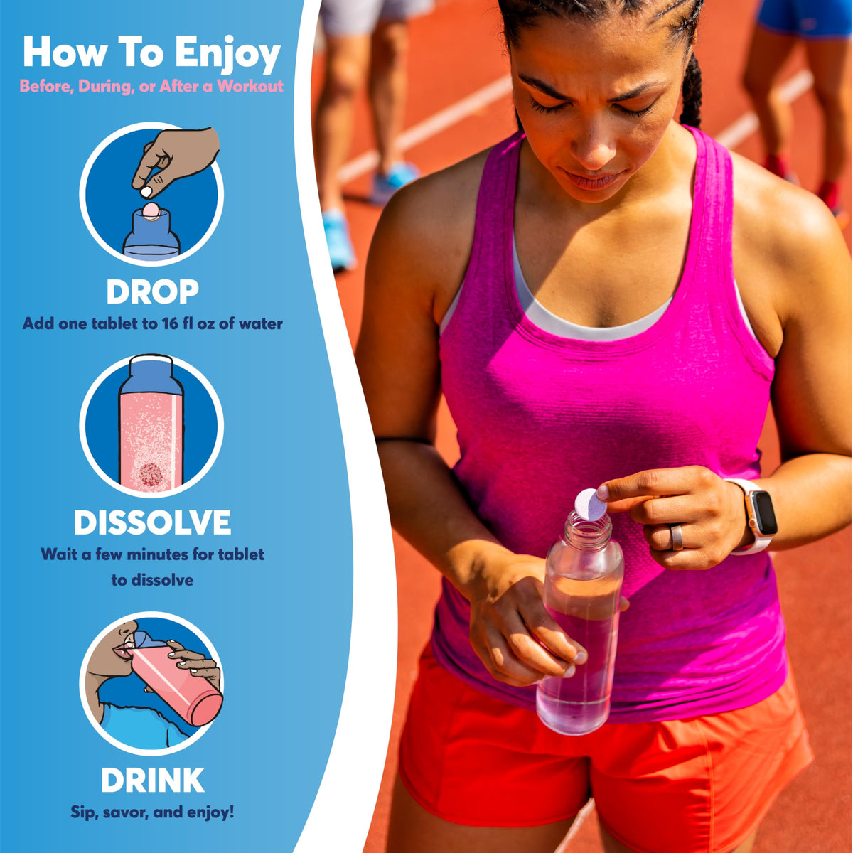 Nuun Sport + Caffeine Electrolyte Tablets - Dissolvable in Water, Mixed Flavor Box, 5 Essential Electrolytes for Hydration, 1g Sugar Drink Mix, Vegan, Non-GMO, 4 Pack (40 Servings)