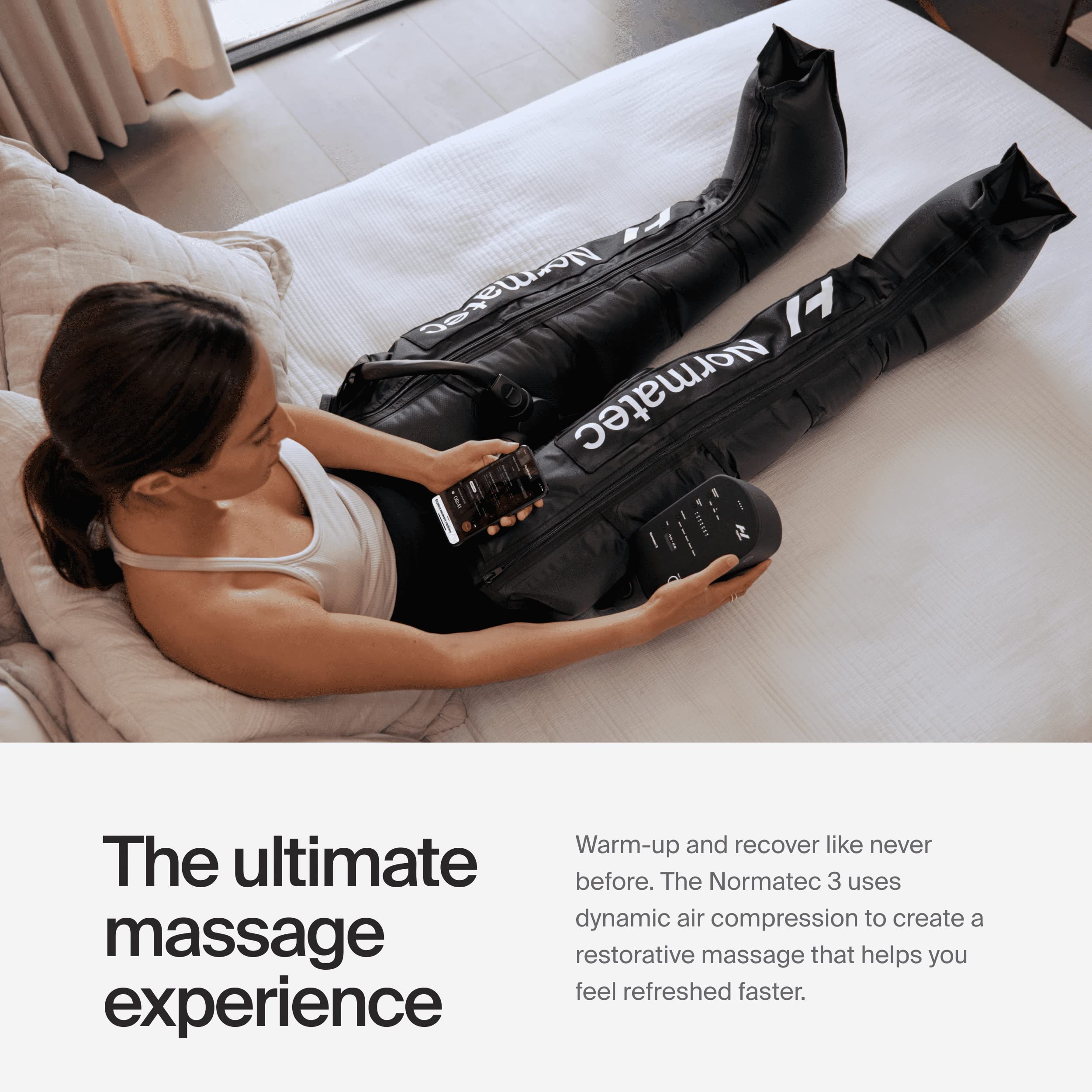 Hyperice Normatec 3 - Recovery System with Patented Dynamic Compression Massage Technology (Normatec 3 Standard Size Legs) FSA-HSA Approved