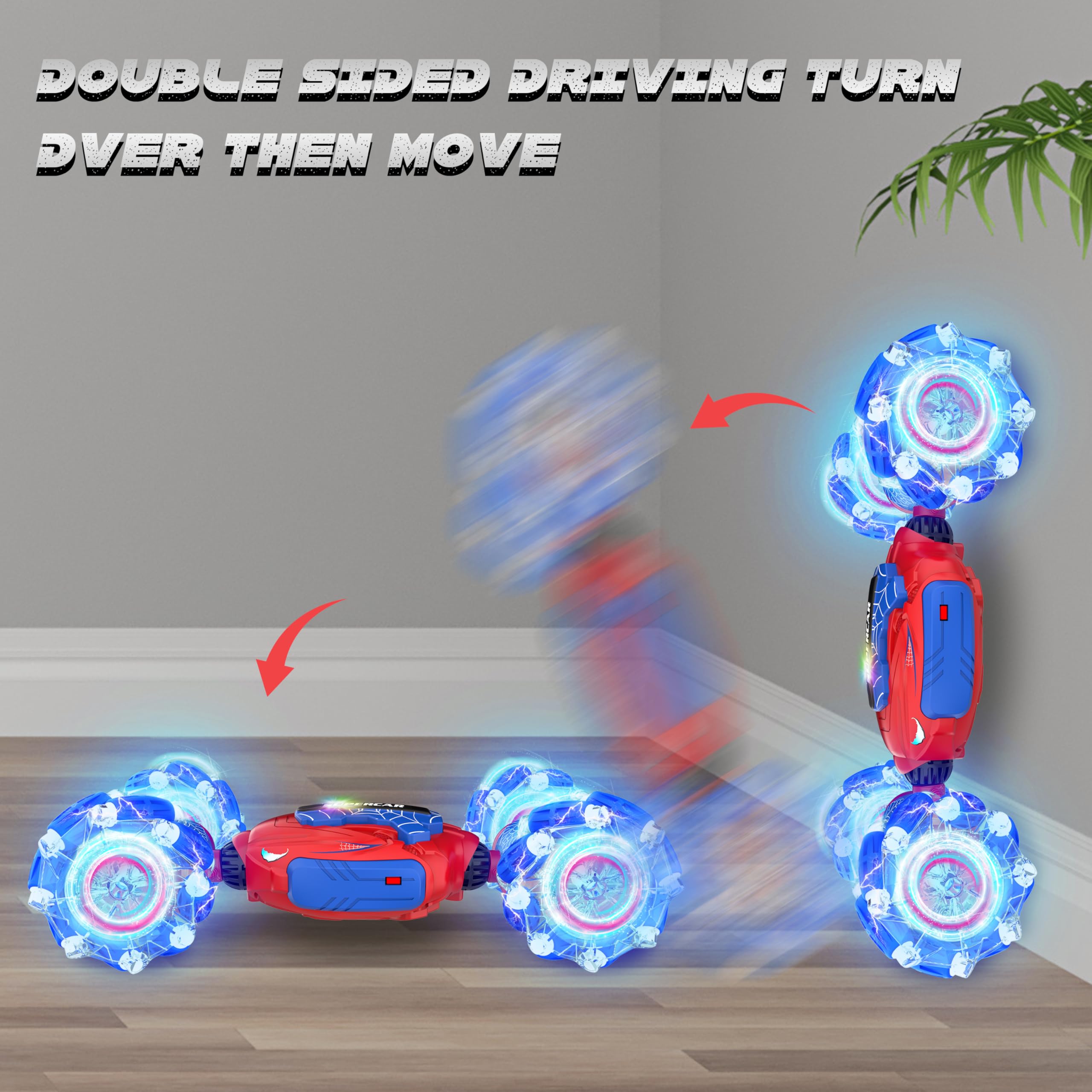 Remote Control Car, Gesture Sensing RC Stunt Car, 4 WD Transform Off Road for Rotating, 2.4Ghz Hand Controlled Remote Control Twister Cars, RC Cars for Kids Boys Girls Toy Gift Age 8 9 10 11 12 yr