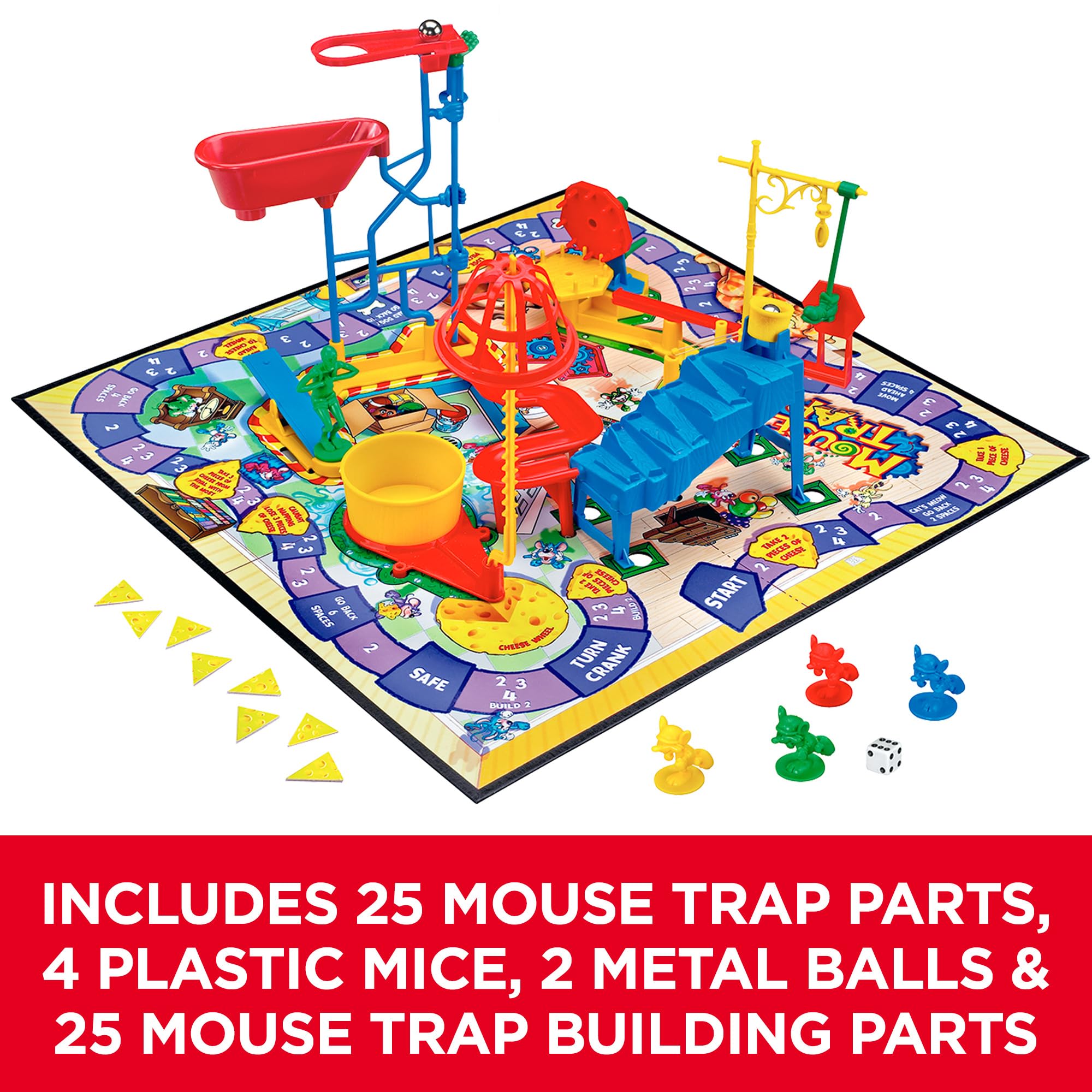 Hasbro Gaming Mouse Trap Kids Board Game, Family Board Games for Kids, Kids Games for 2-4 Players, Family Games, Kids Gifts, Ages 6 and Up (Amazon Exclusive)