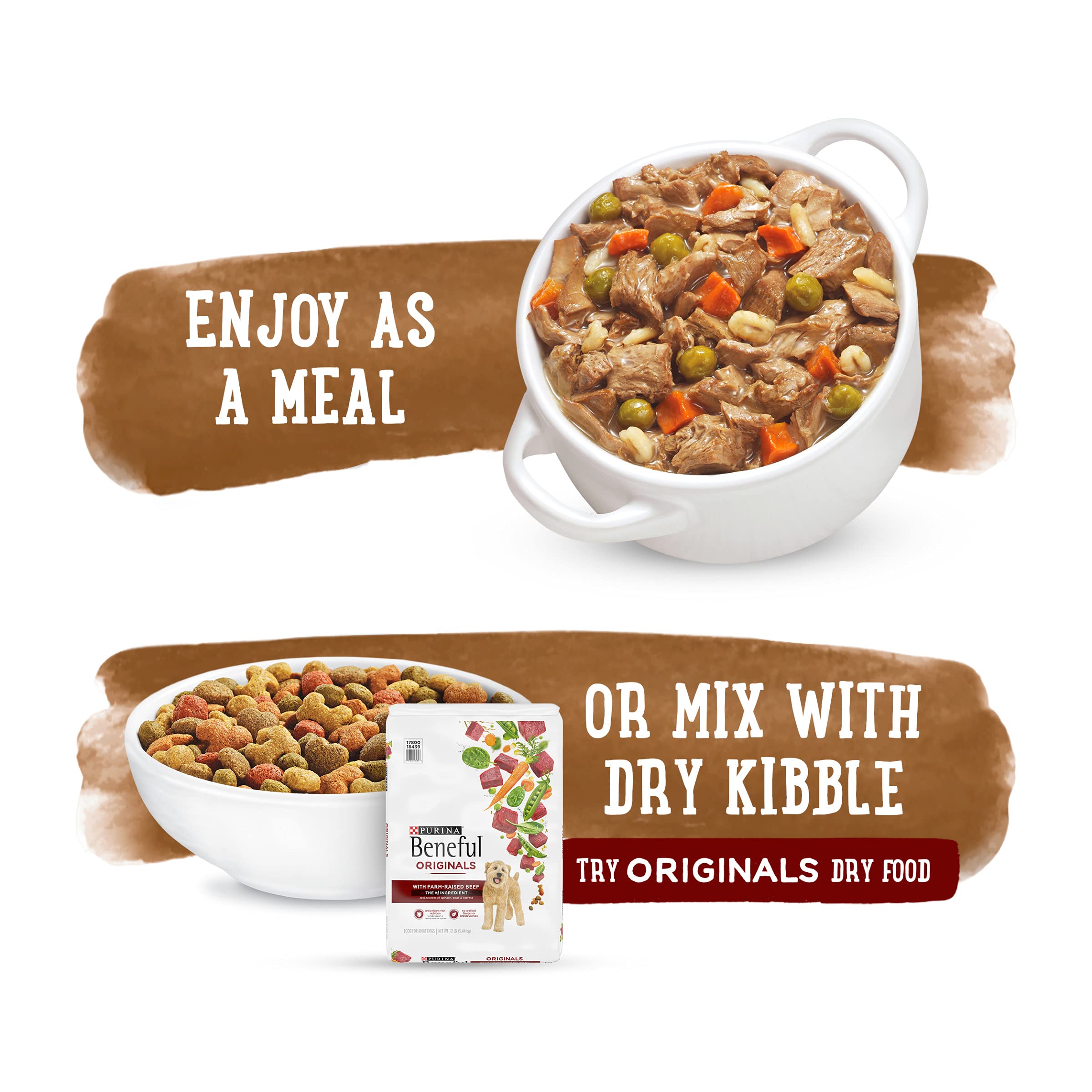 Purina Beneful Gravy Wet Dog Food Variety Pack, Prepared Meals Stew - (12) 10 oz. Tubs