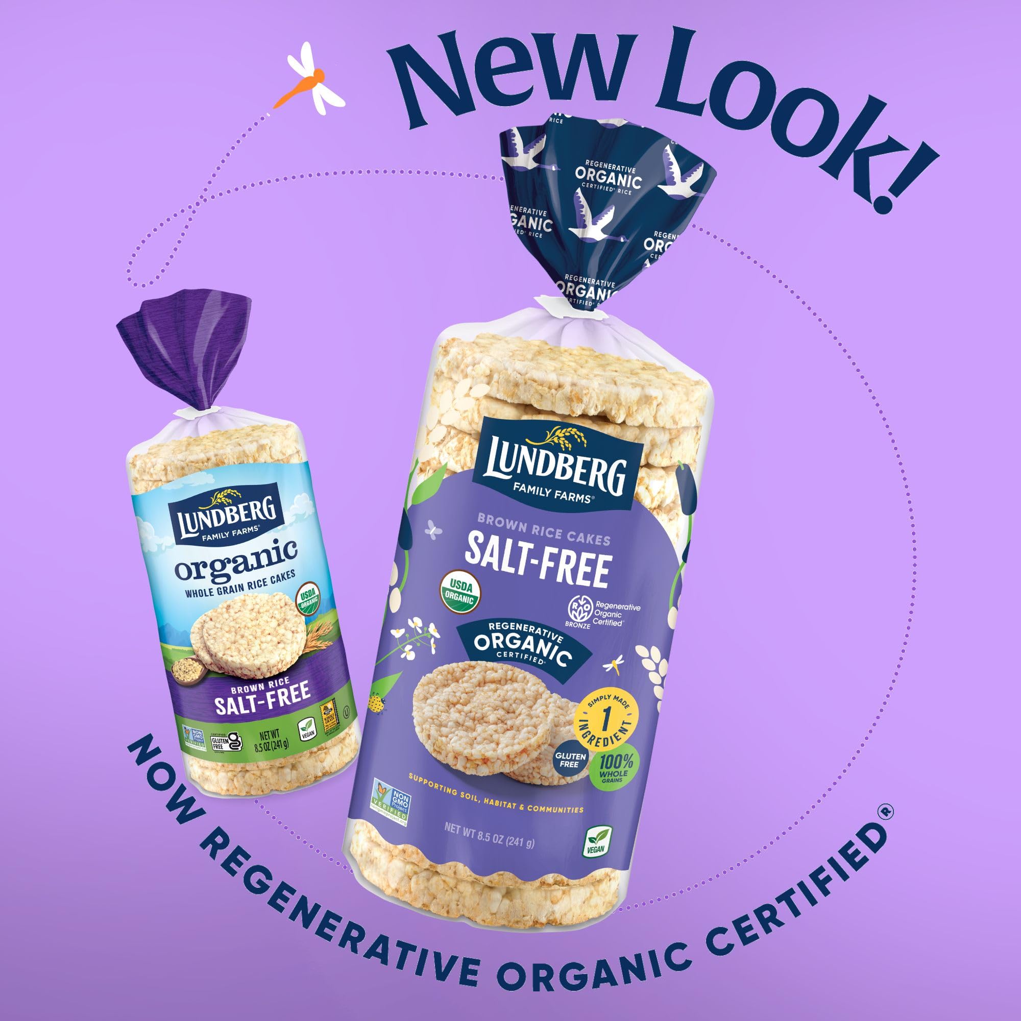 Lundberg Gluten-Free Brown Rice Organic Rice Cakes -- 8.5 oz