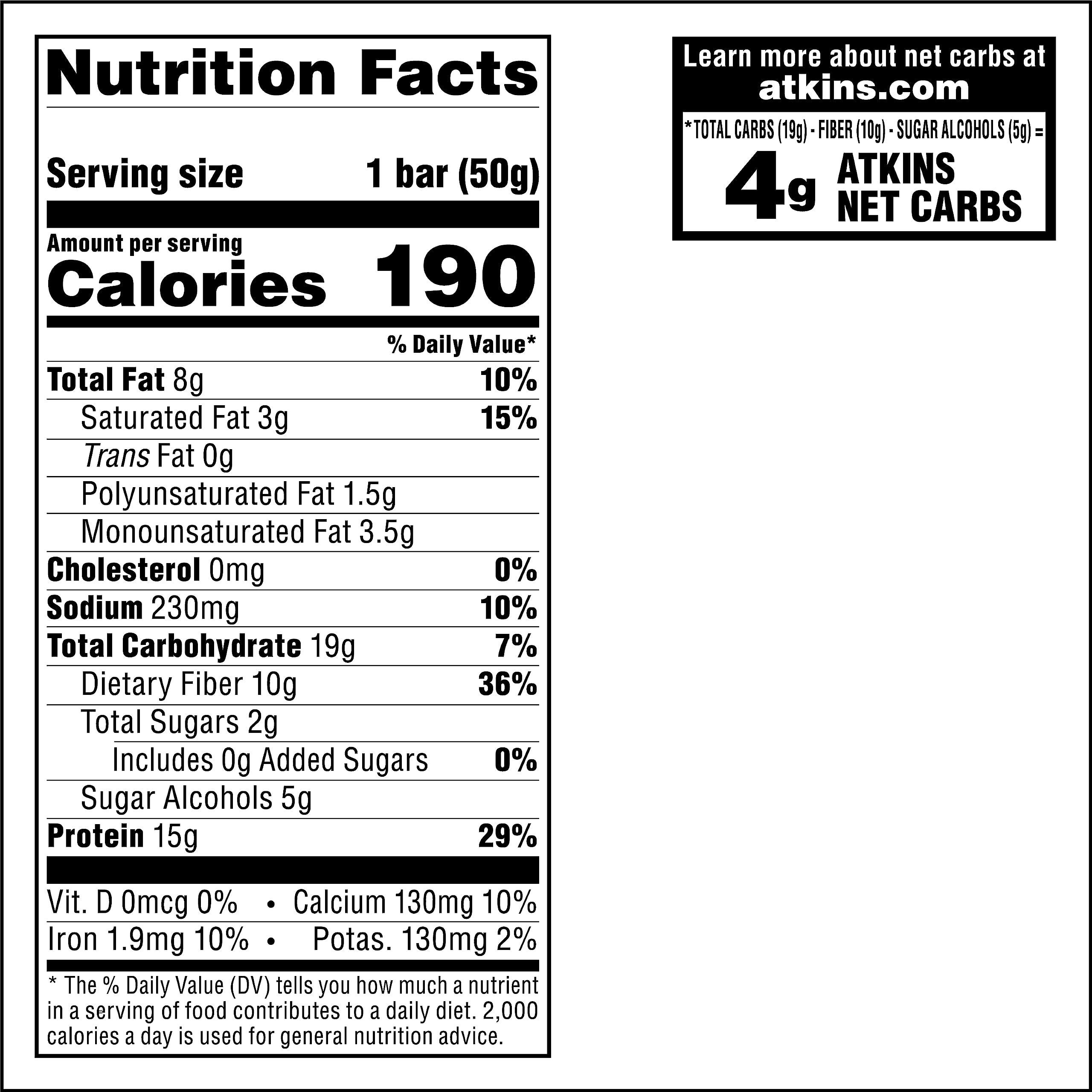 Atkins Soft Baked Energy Bars, Blueberry, 15g Protein,2g Sugar, Excellent Source of Fiber, Low Carb, 4 Packs (5 Bars Each)