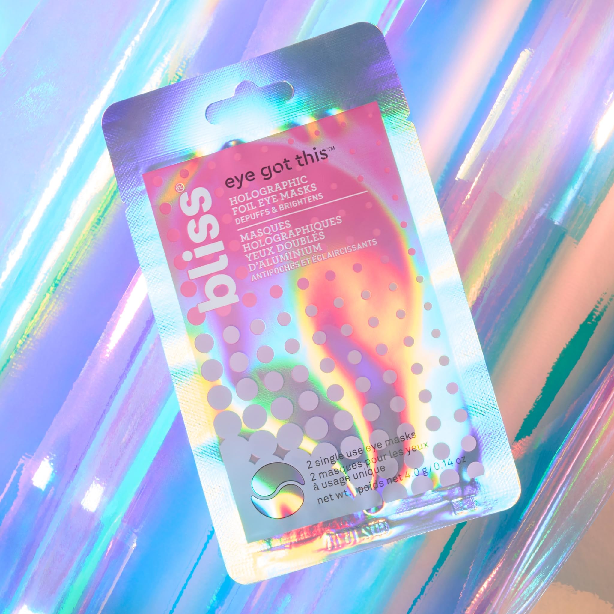 Bliss Eye Got This Holographic Foil Eye Masks - 5 Pack - Refreshing and Awakening Eyes - Reduces Puffiness and Dark Circles - Clean - Vegan & Cruelty-Free