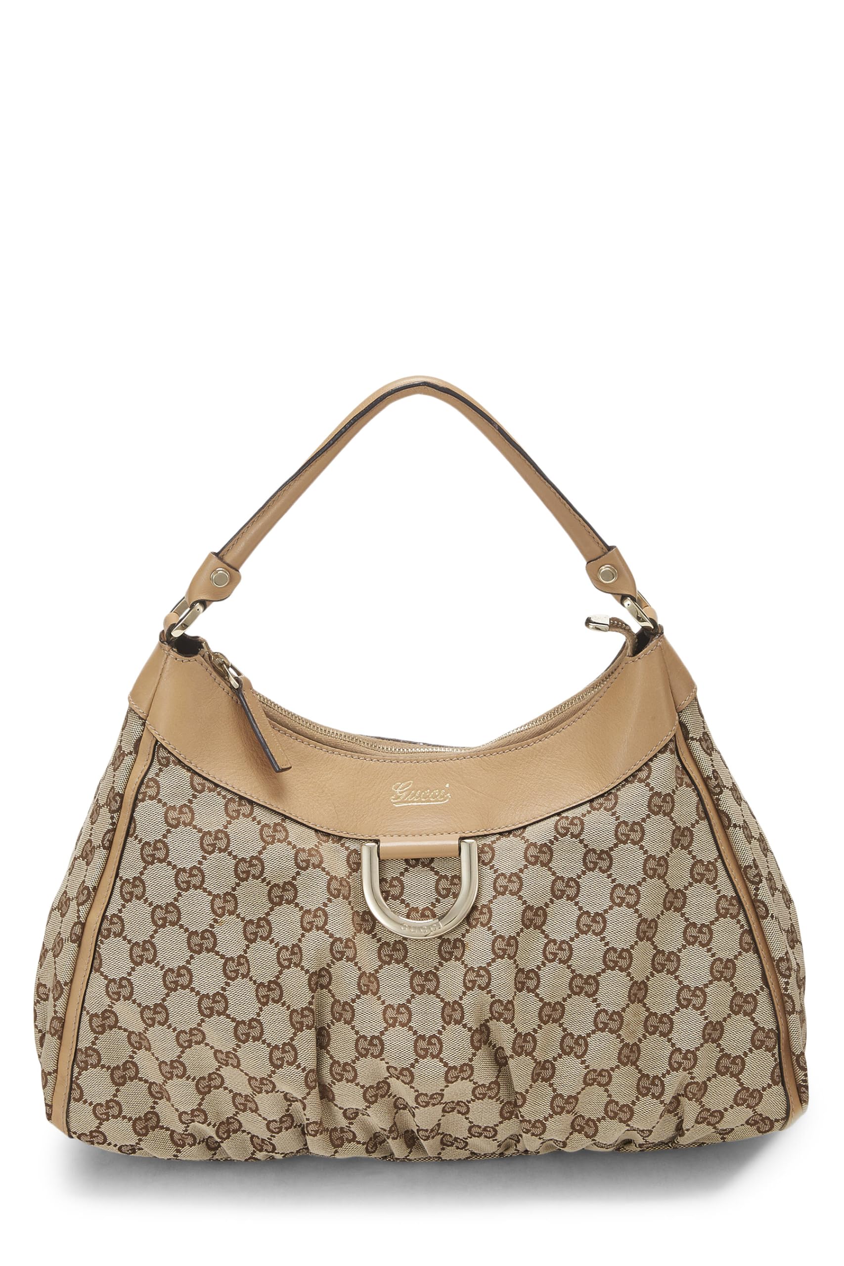 Gucci, Pre-Loved Original GG Canvas D-Ring Abbey Shoulder Bag, Beige