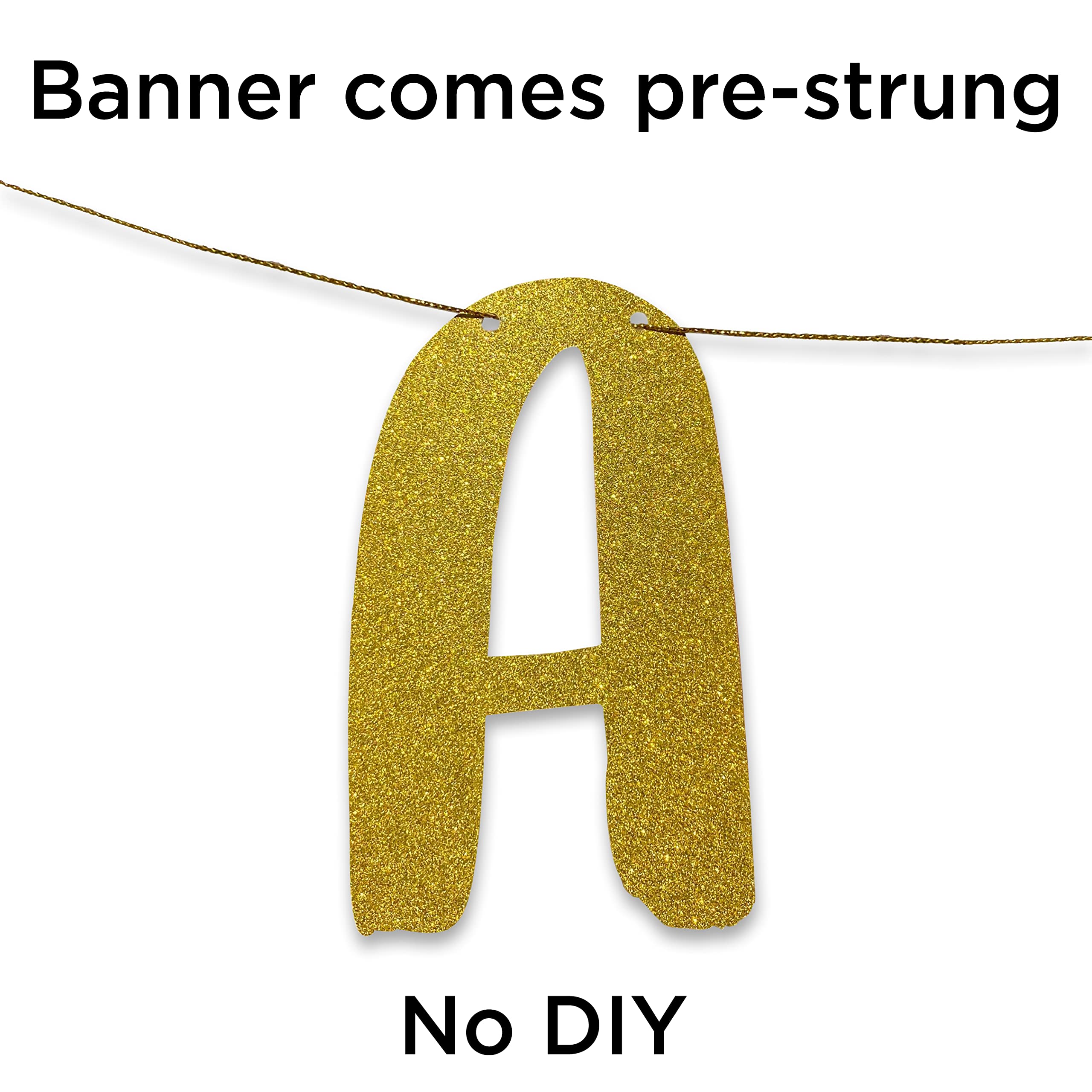 Funny Bachelorette Gold Glitter Banner - Bachelorette Party Decorations, Favors and Supplies