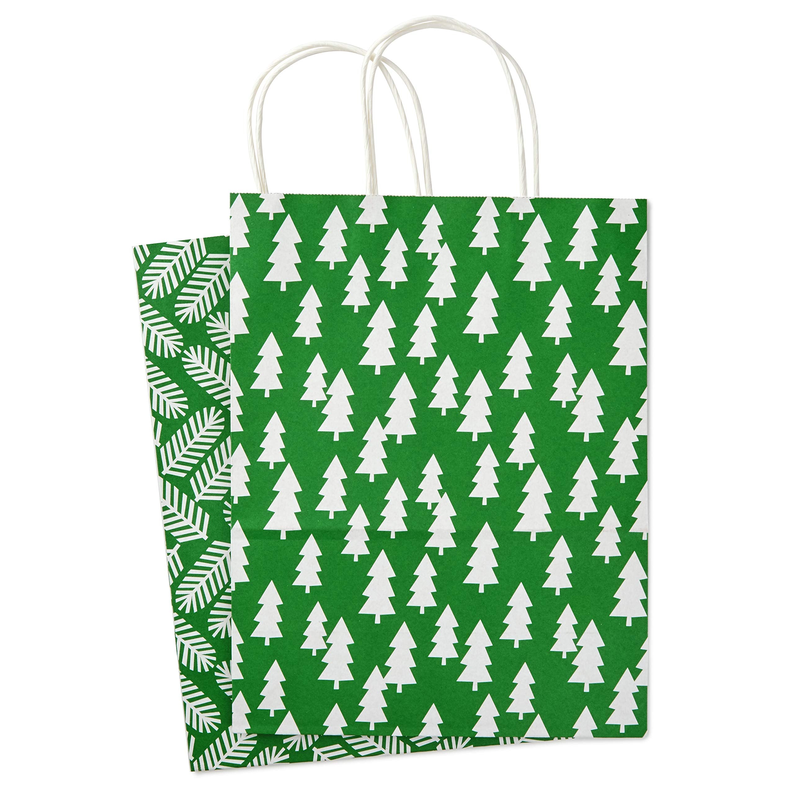 Hallmark 13" Large Christmas Gift Bag Assortment, Holiday Icons (12 Paper Gift Bags in Assorted Designs for Hanukkah or Christmas Gifts | Stripes, Polka Dots, Snowflakes, Christmas Trees)