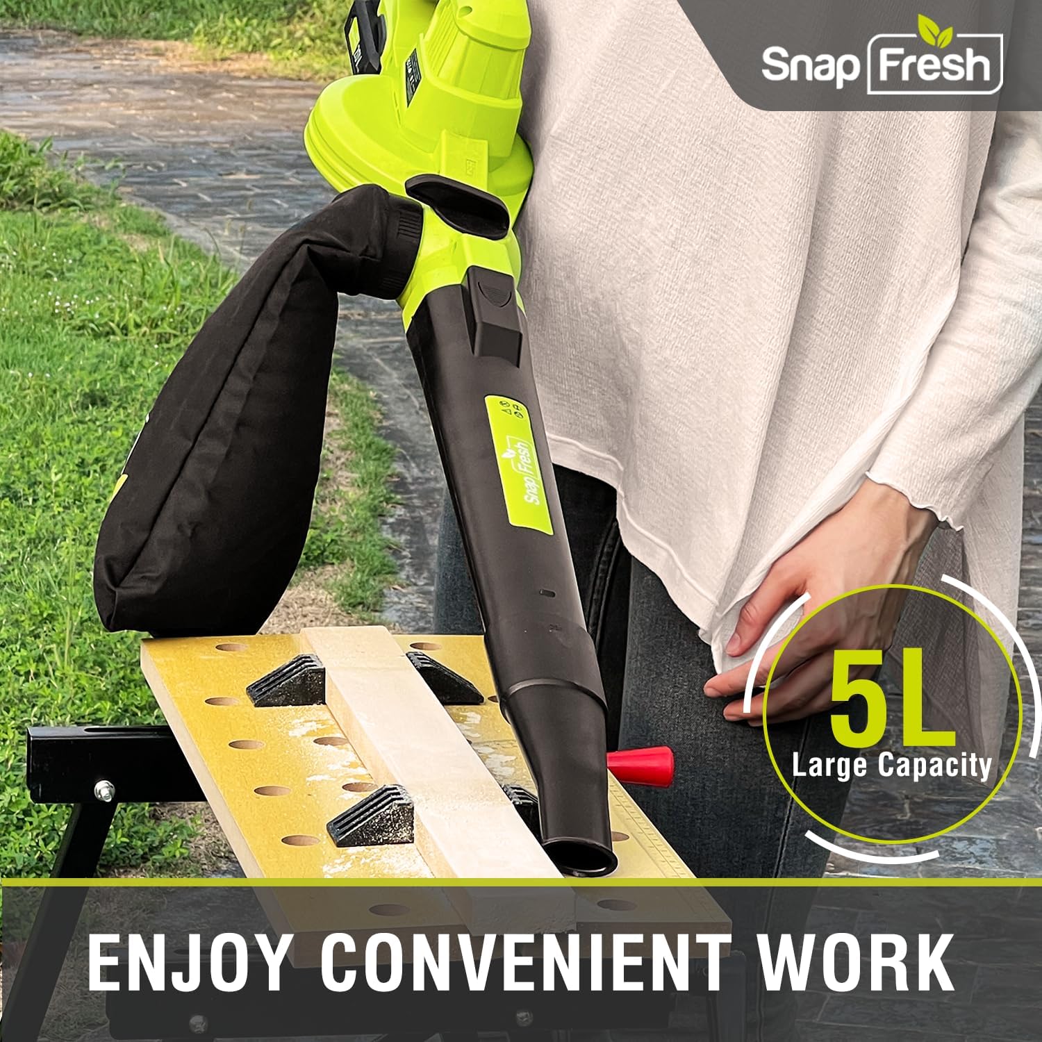 SnapFresh Dust Collection Bag, Dust Collection Bag for SnapFresh Cordless 2-in-1 Leaf Blower/Vacuum, Model: BBT-YOR03-NEW
