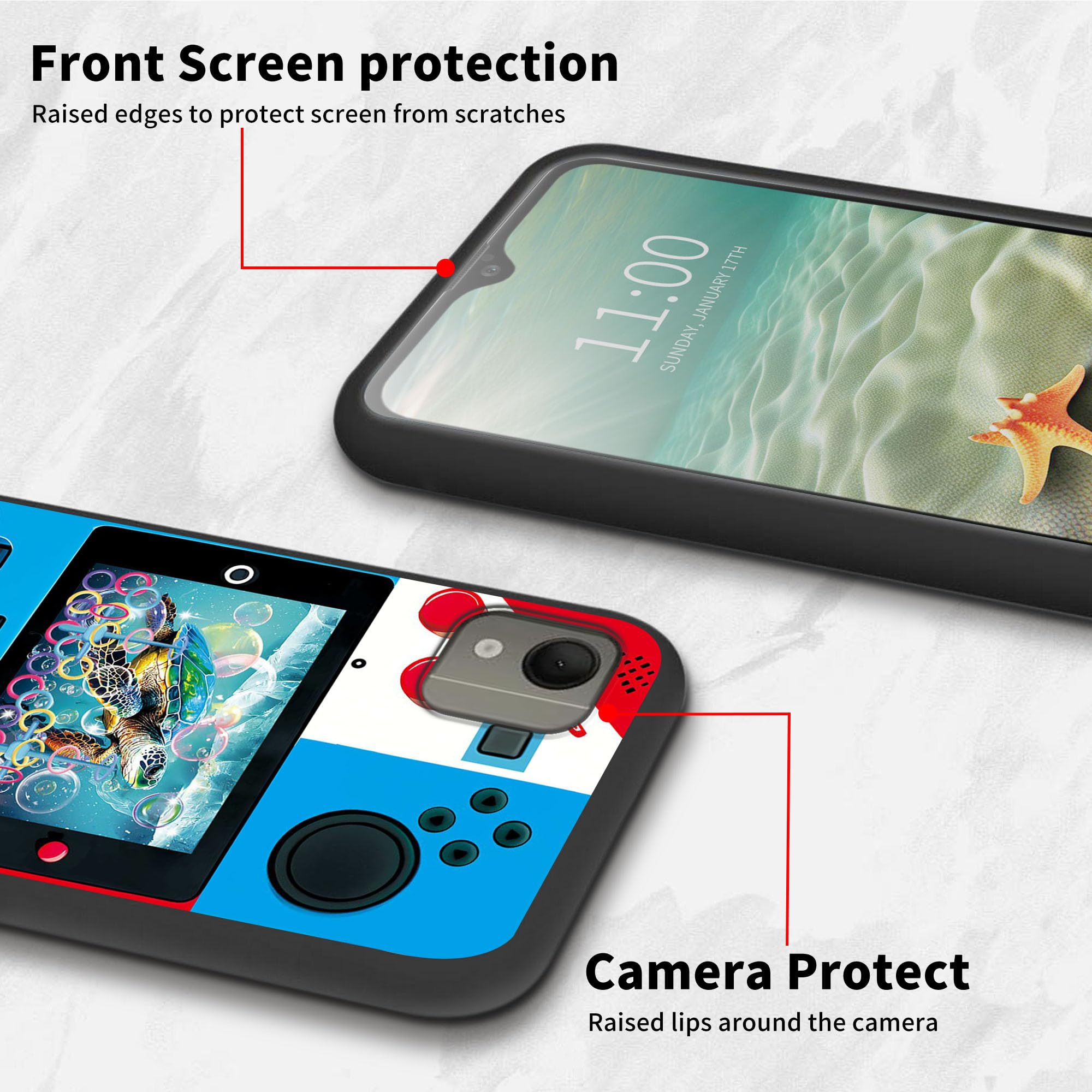 RYUITHDJP for Nokia C110 Phone Case 6.3" Game Player Kids Design, Phone Case for Nokia C110 Case TPU Stylish Protective Cover