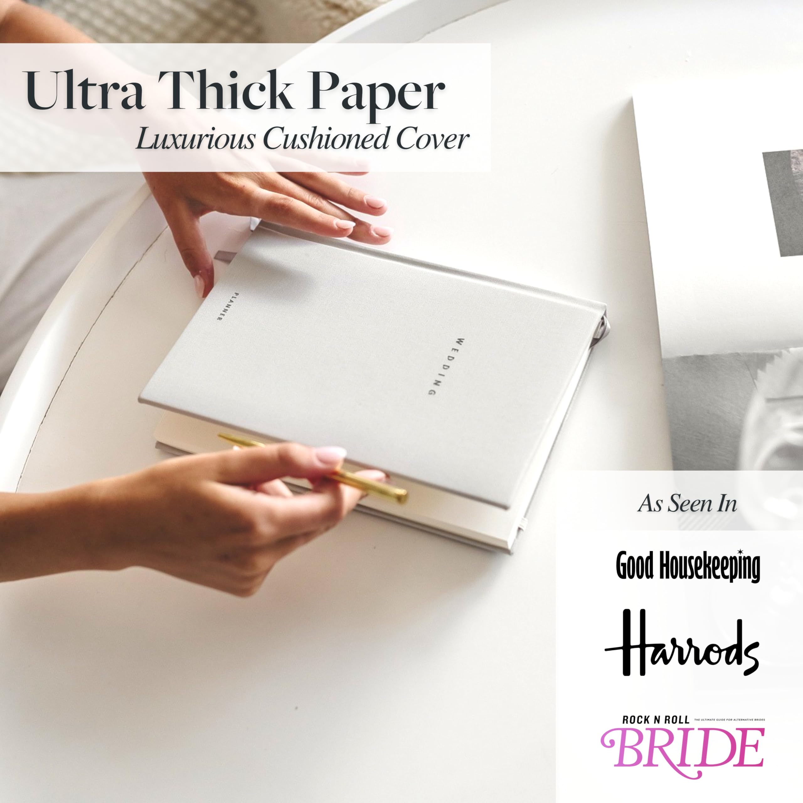 Award Winning Scribble & Dot® Wedding Planner Book and Organizer for the Bride | Tissue Wrapped in a Gift Box | Cushioned Cover & Thick Pages | This Elegantly Designed Planner Allows you to Plan Every Detail