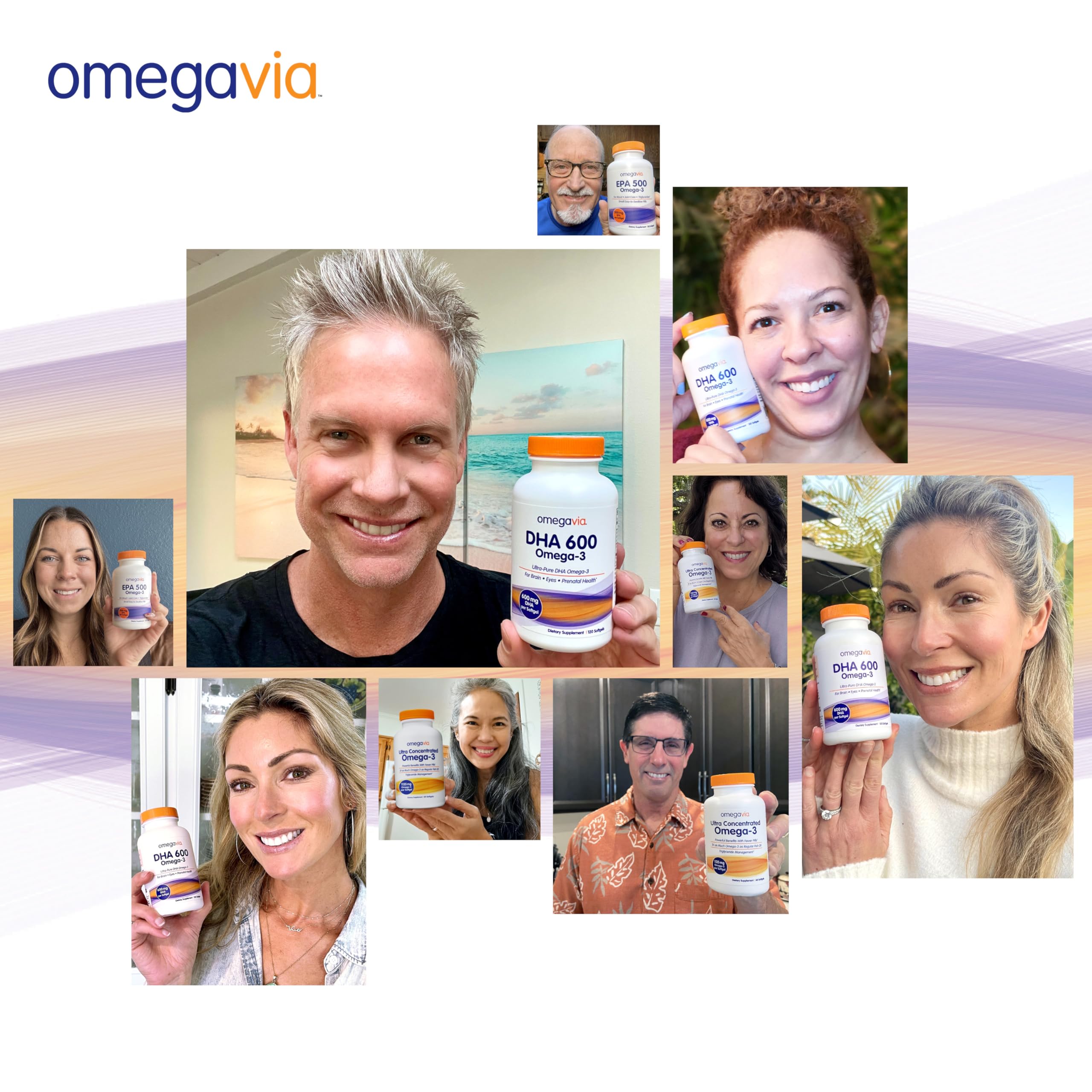 OmegaVia DHA 600 mg - Ultra Pure Omega-3 DHA Supplements for Brain & Eyes, Pregnancy & Prenatal DHA Vitamins for Women, Burpless Fish Oil Omega 3 Supplement, IFOS 5-Star Certified - 120 Softgels