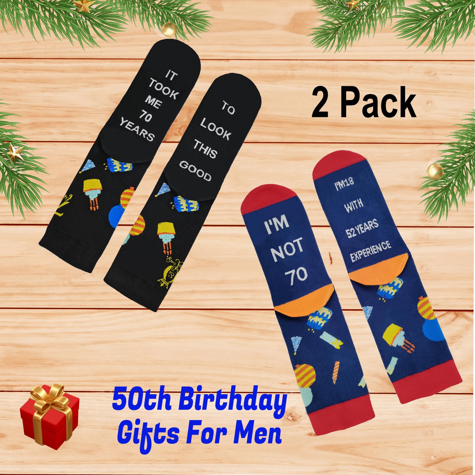 70th Birthday Gifts for Men Women, Funny 70 Year Old Socks for Dad Mom Papa Mama Husband Wife Grandpa, Unique Fun Novelty Retired 70th Anniversary Ideas for Elderly Senior Christmas