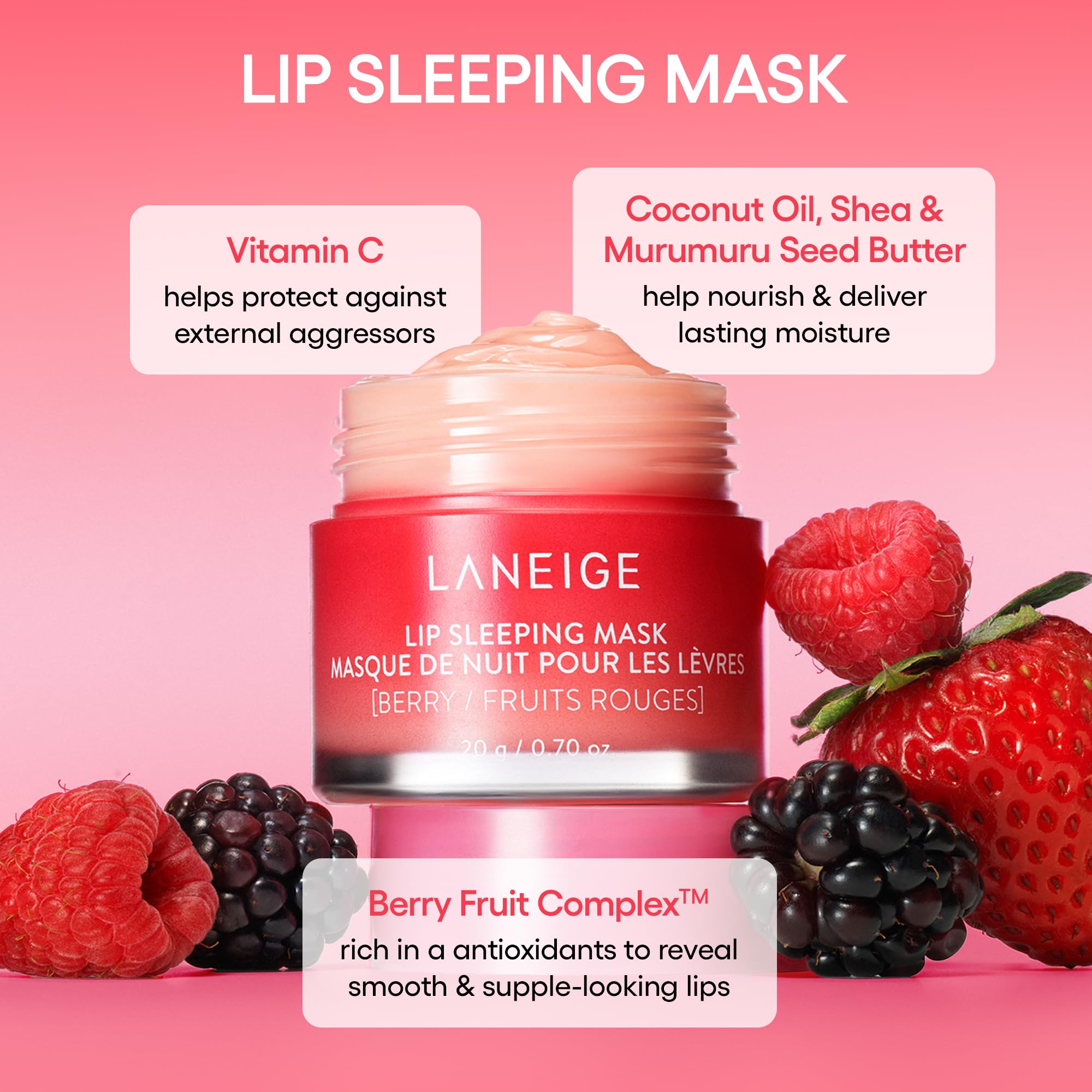 LANEIGE Heavenly Hydration Set: Cream Skin, Water Bank Cream, Lip Sleeping Mask, Water Sleeping Mask, Travel Size, Full Size, Hydrate, Barrier-Boosting