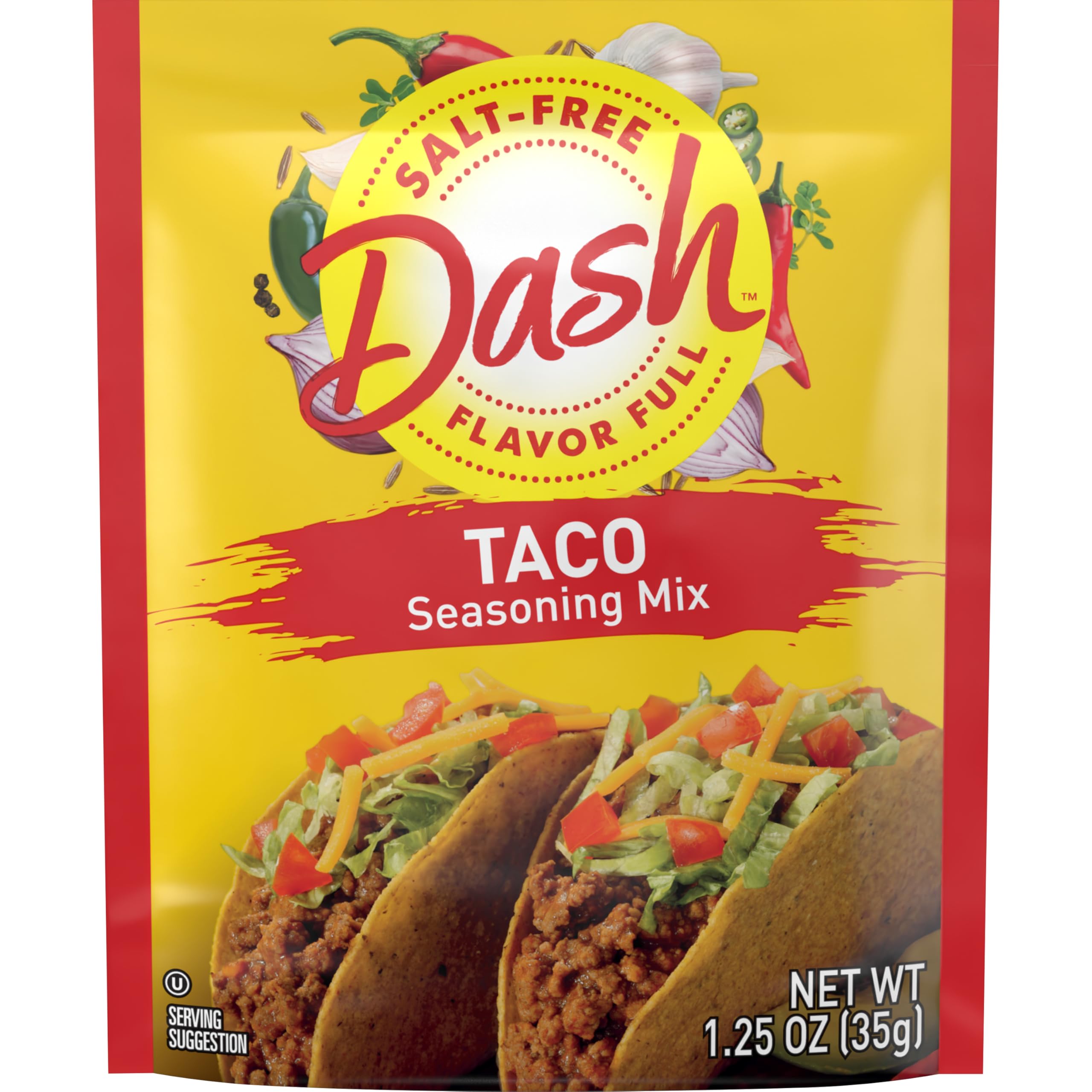 Dash Salt-Free Seasoning Mix, Taco, 1.25 Ounce (Pack of 12)