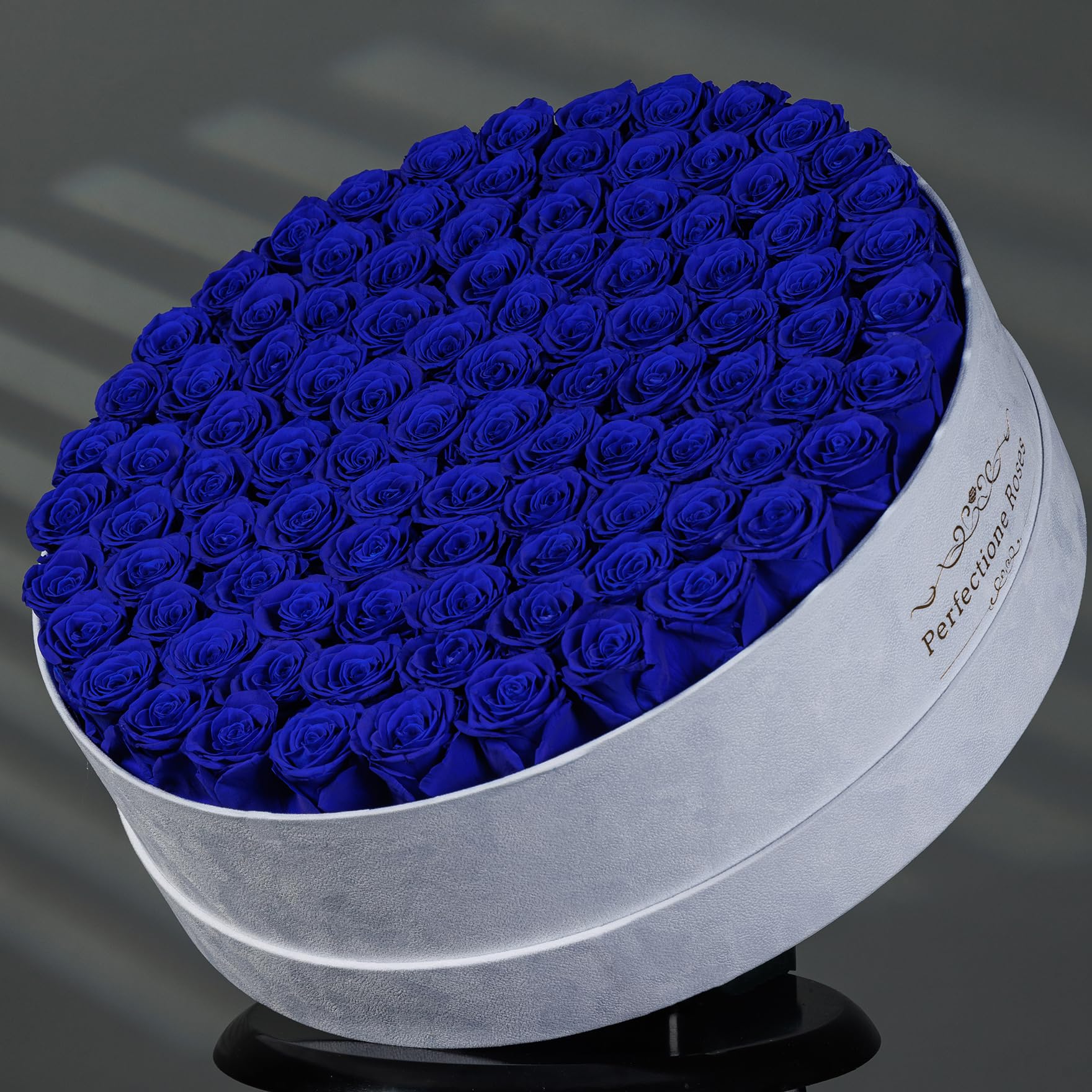 Luxury Preserved Roses Gifts for Women, 100 Roses in Velvet Box, Flowers for Delivery, Presereved Flowers Birthday Gifts for Mom and Wife (Royal Blue)