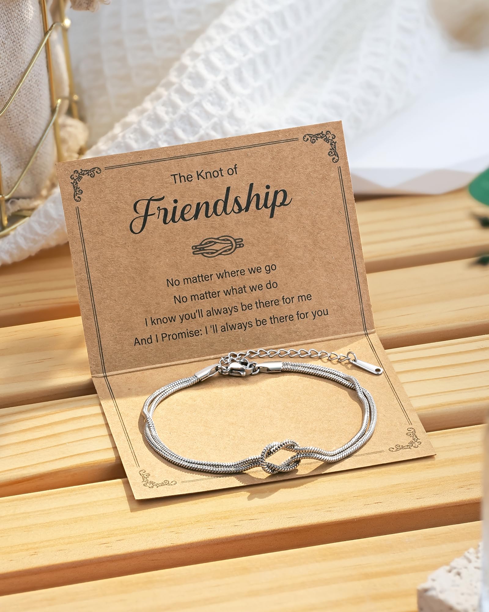 Tarsus Friendship Gifts for Women, Friendship Bracelets Love Knot Best Friend Birthday Christmas Valentines Galentines Mothers Day Jewelry Gifts for Women Friends Bff Bestie