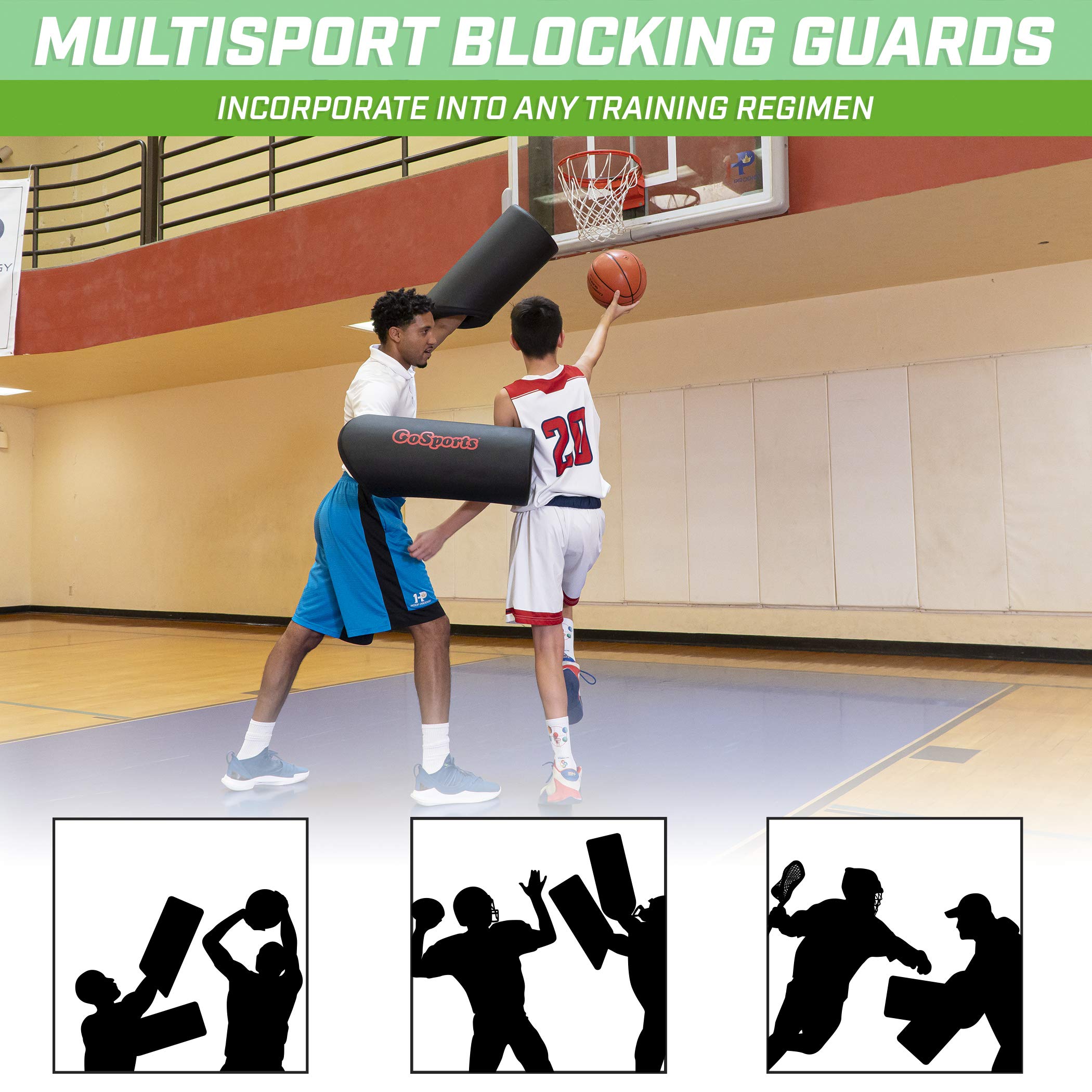 GoSports Padded Blocking and Sparring Training Pads - 2 Pack for Martial Arts and Sports Training (Basketball, Football, Lacrosse, MMA and More) - Choose Your Style