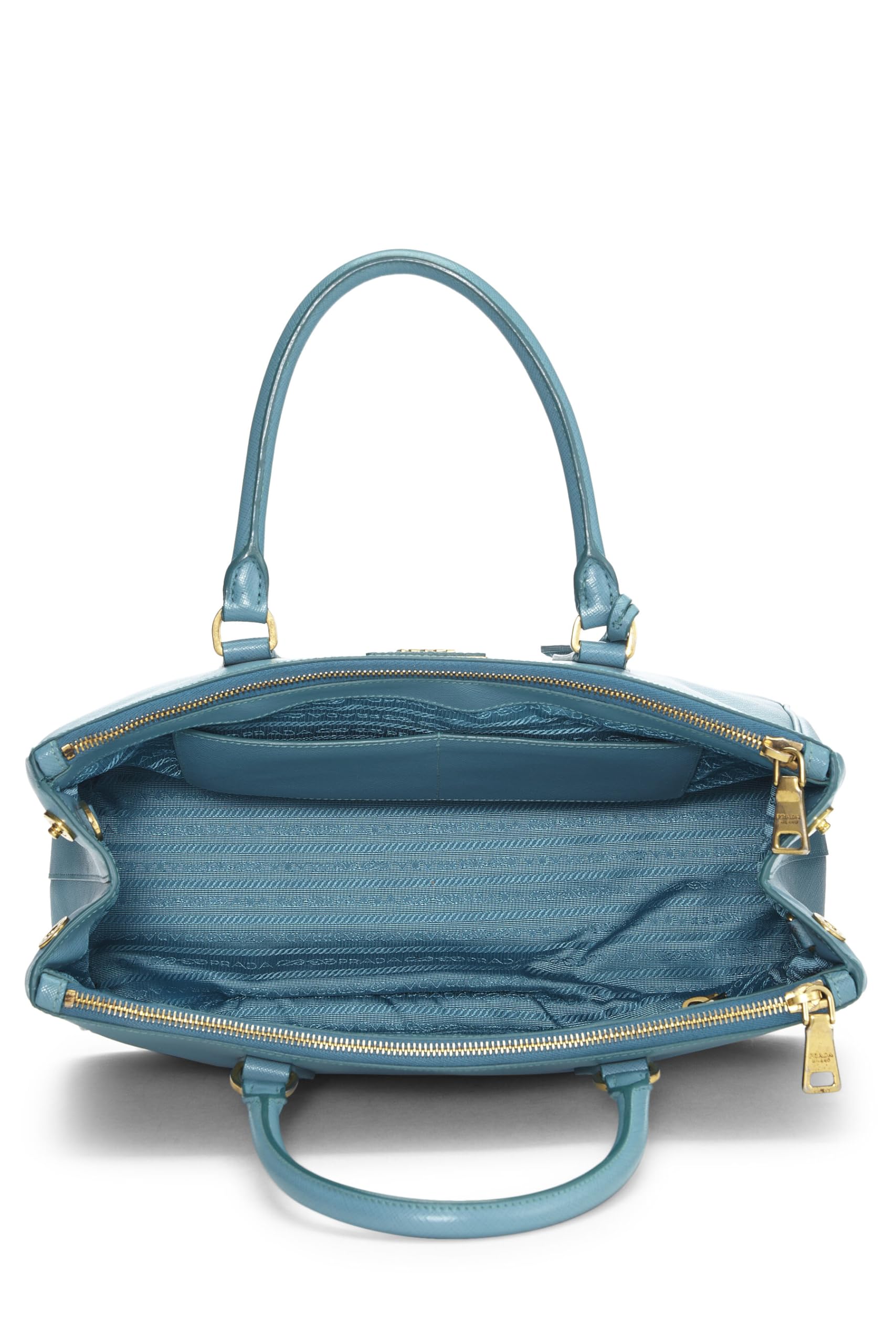 Prada, Pre-Loved Blue Saffiano Executive Tote Medium, Blue